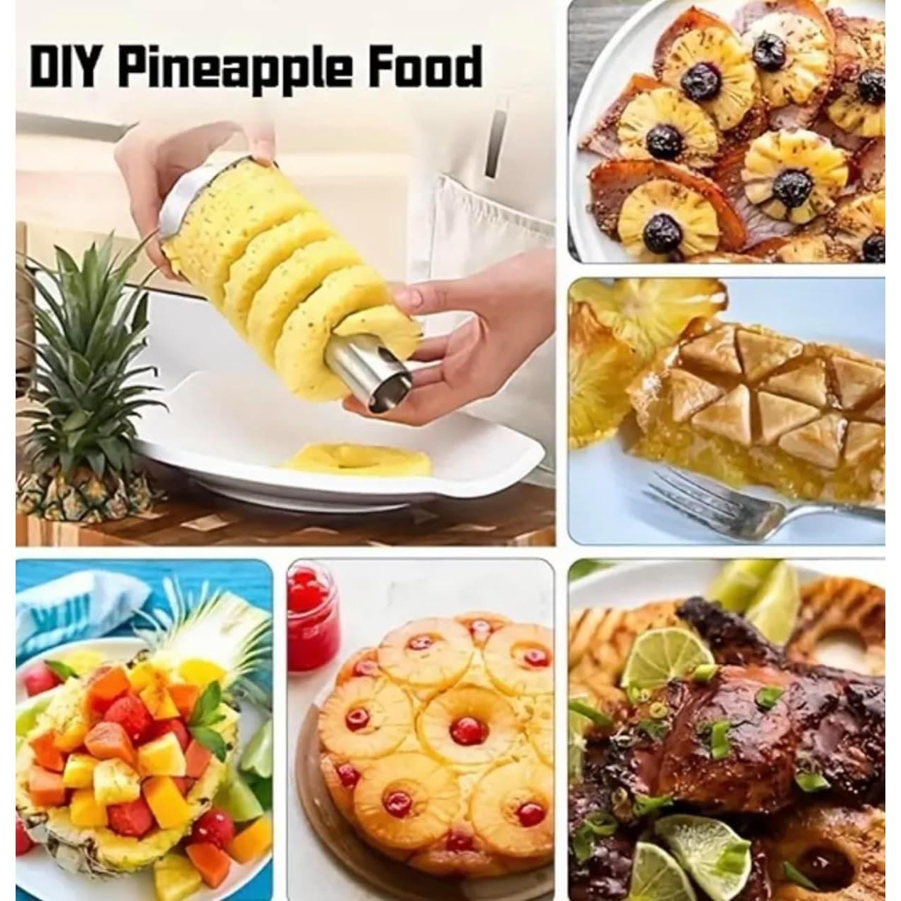 Descorazonador y Cortador de Piña Blue Hope - Acero Inoxidable