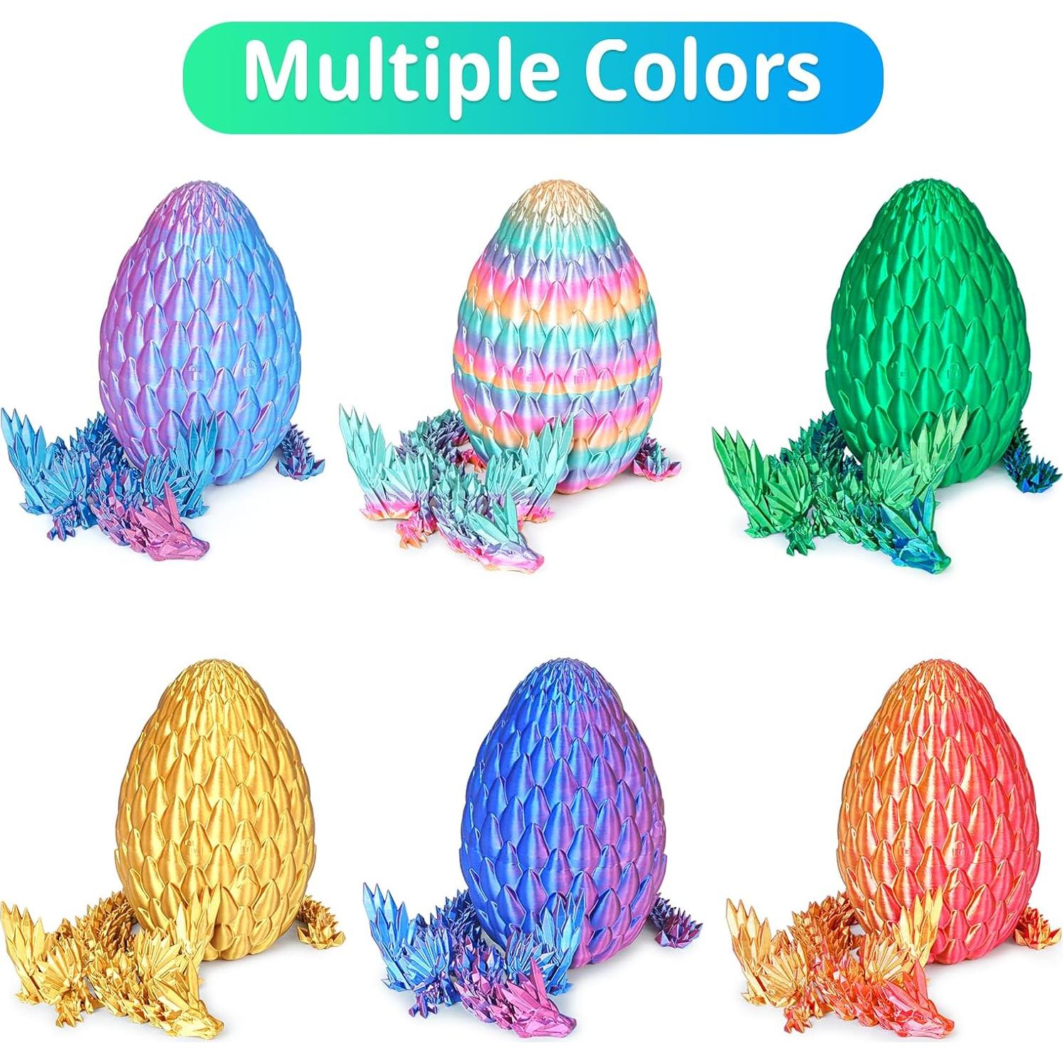 Huevo de Dragón Impreso 3D Grande Verde Bosque con Dragón