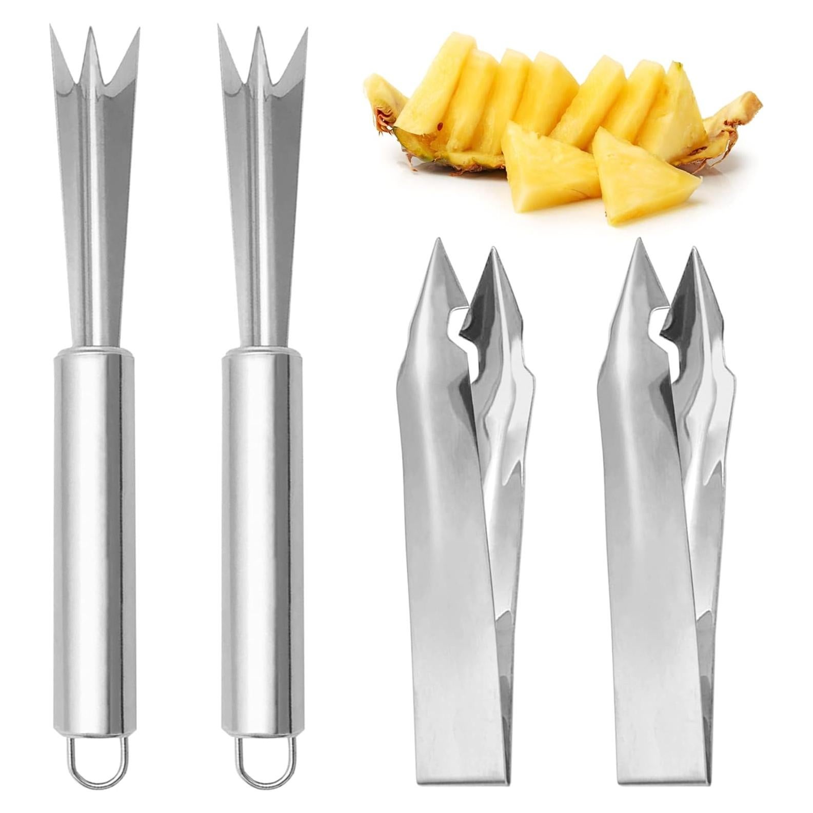 Juego de 4 Quitar Ojos de Piña Acero Inoxidable JJYHEHOT