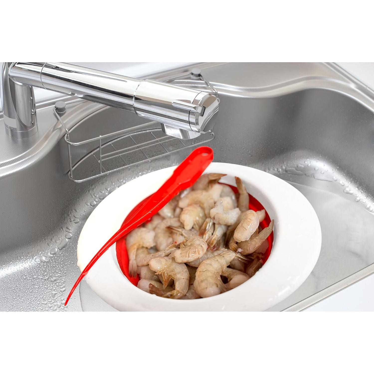 Desvenador de Camarones Maine Man, Juego de 2, Rojo, 27 cm