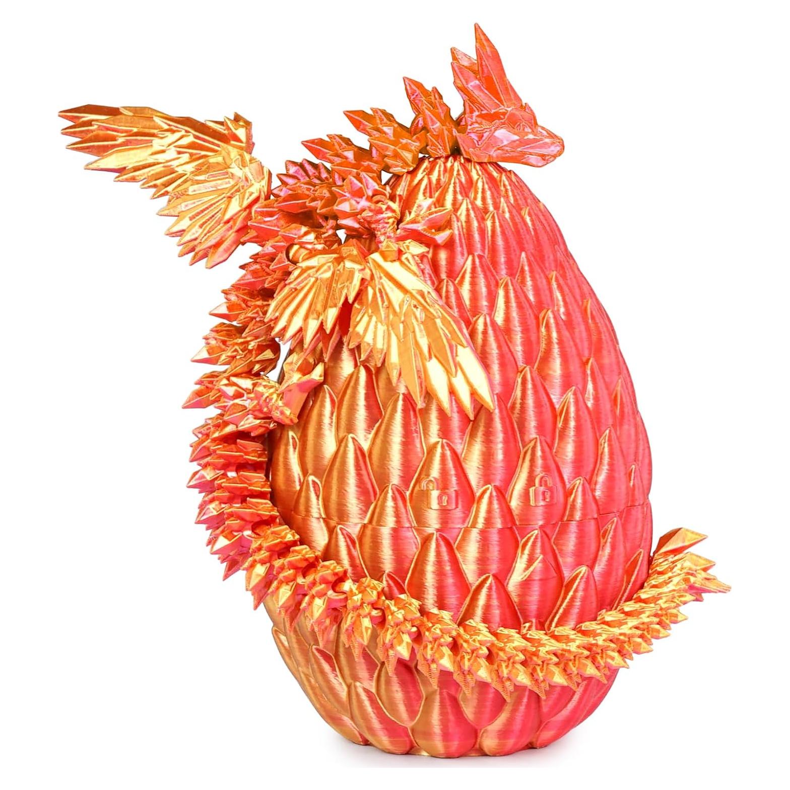 Huevo de Dragón Gradiente Rojo Llama Grande Juguete