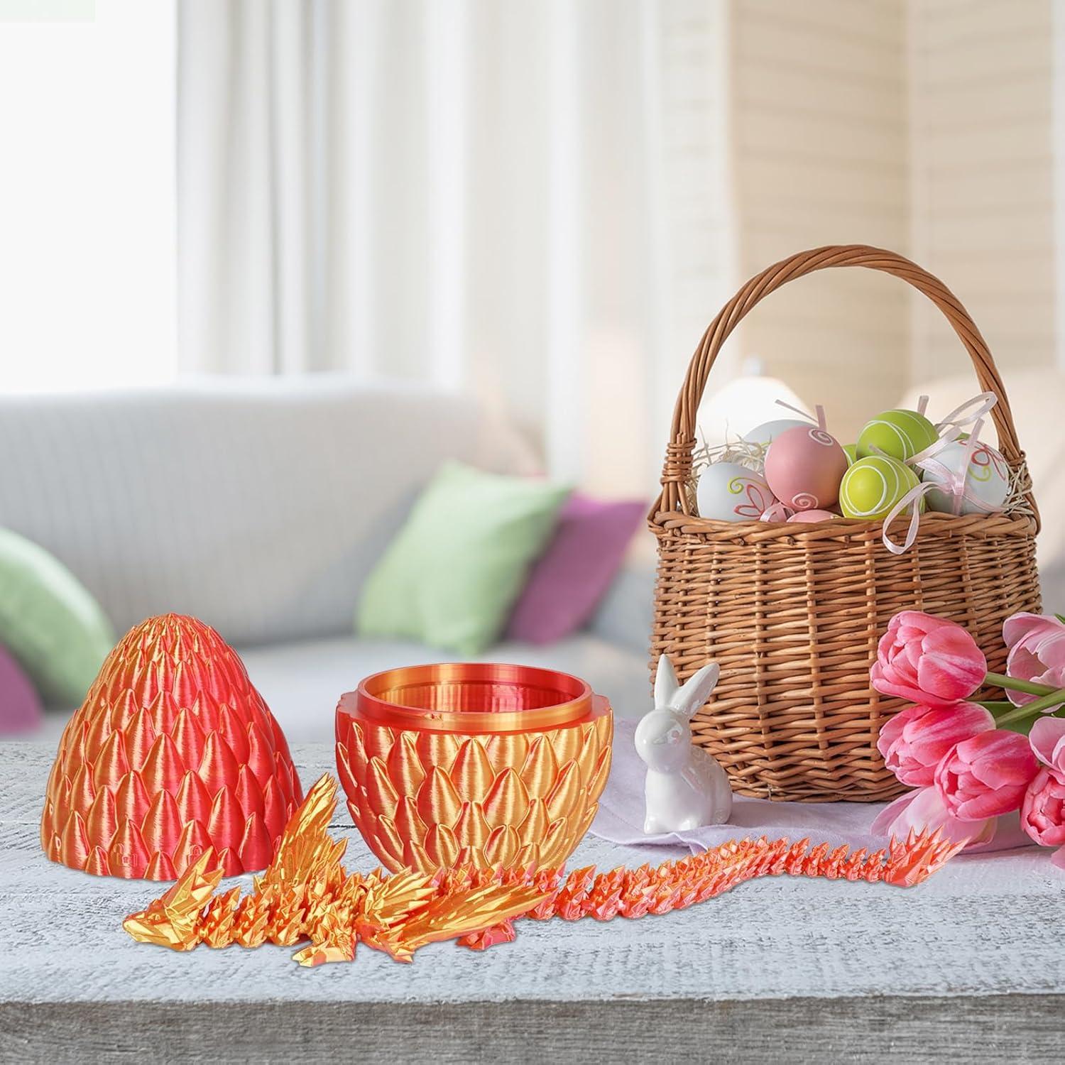 Huevo de Dragón Gradiente Rojo Llama Grande Juguete