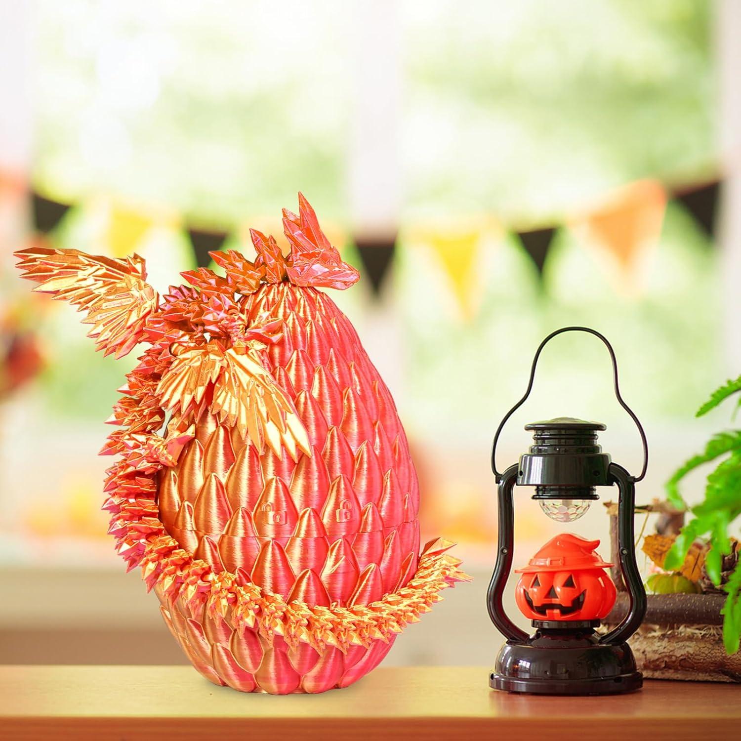 Huevo de Dragón Gradiente Rojo Llama Grande Juguete