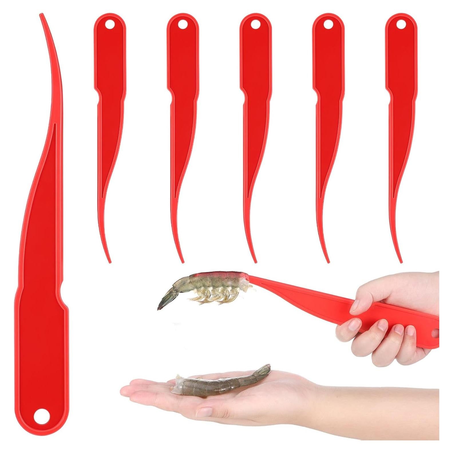 Kit de Peladores de Camarones Gisafai 6 Pcs Rojo 25.9 cm