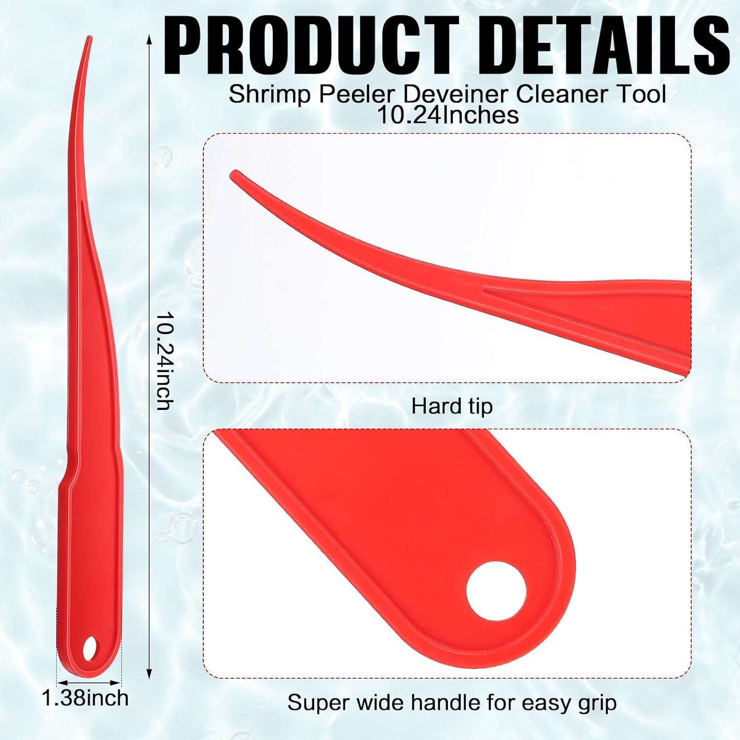 Kit de Peladores de Camarones Gisafai 6 Pcs Rojo 25.9 cm