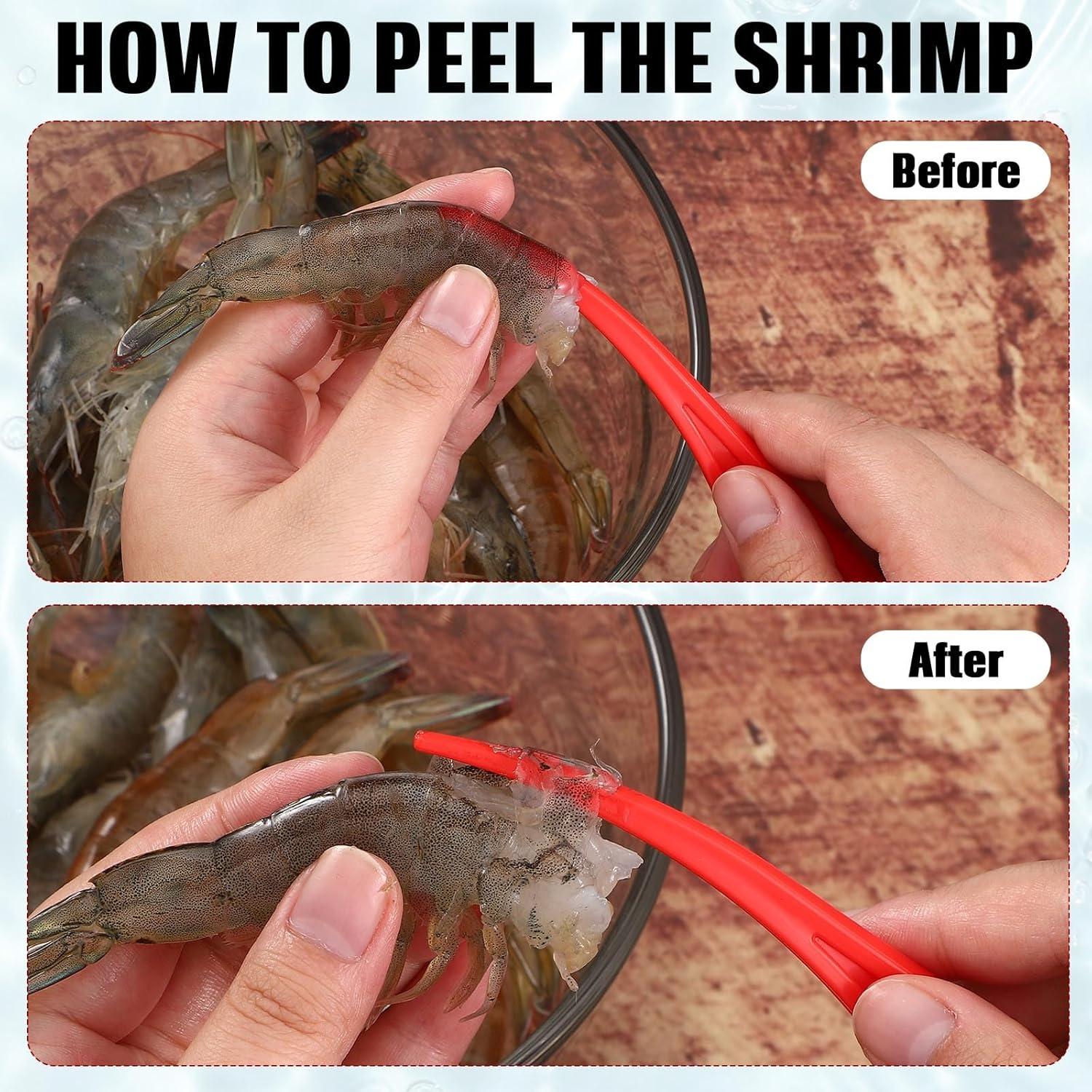 Kit de Peladores de Camarones Gisafai 6 Pcs Rojo 25.9 cm