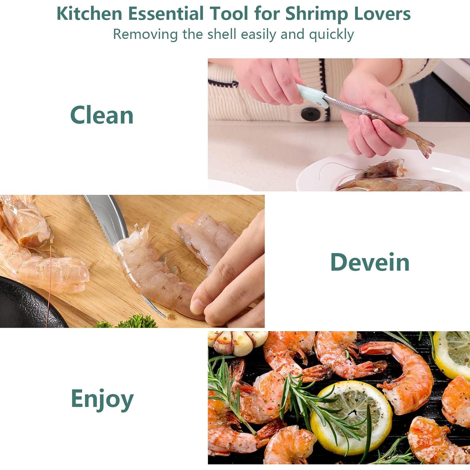 Pelador de Camarones WhiteRhino con Cuchilla de Acero Inoxidable