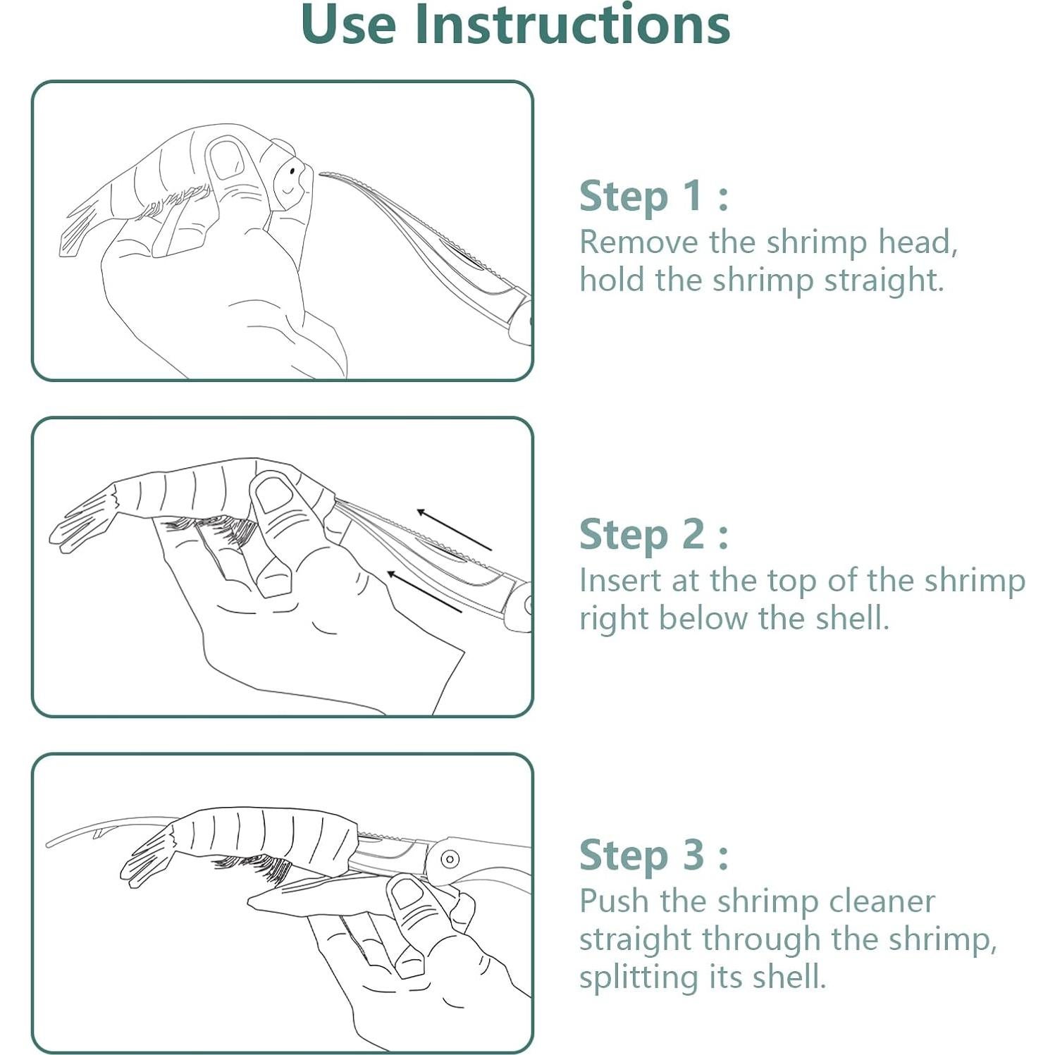 Pelador de Camarones WhiteRhino con Cuchilla de Acero Inoxidable
