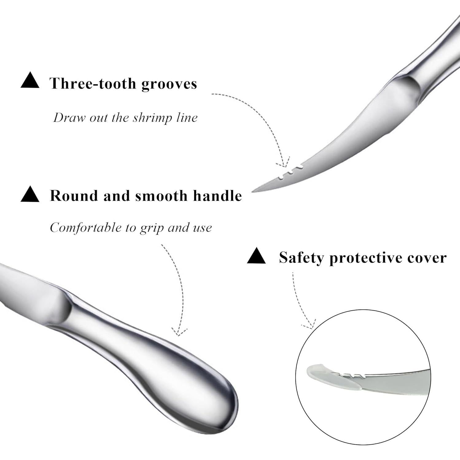 Herramienta de Limpieza de Camarones LXLVOUEG Acero Inoxidable