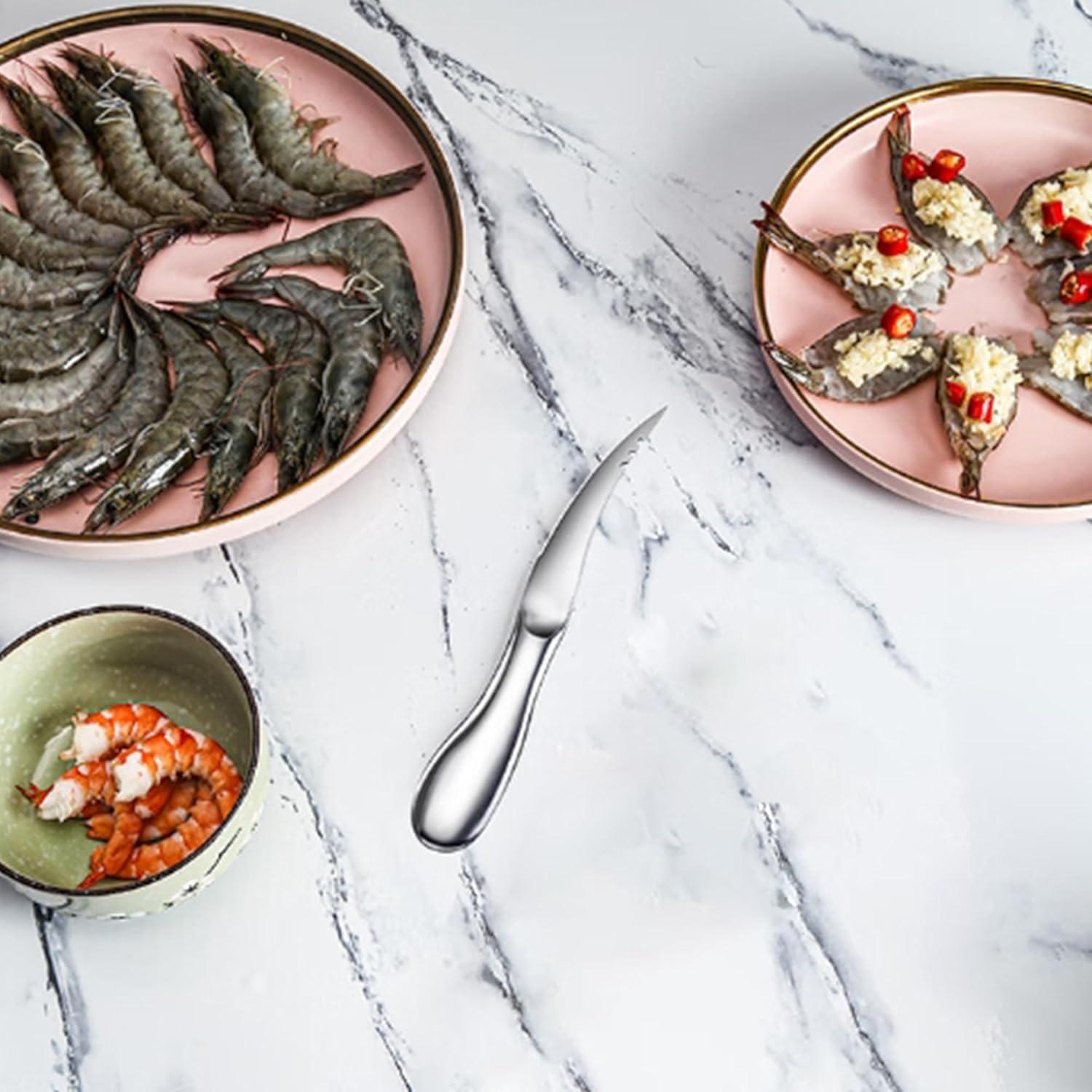 Herramienta de Limpieza de Camarones LXLVOUEG Acero Inoxidable