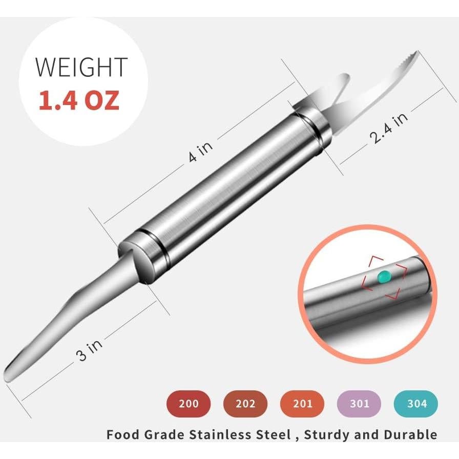Juego de 3 herramientas de desvenado de camarones acero inoxidable