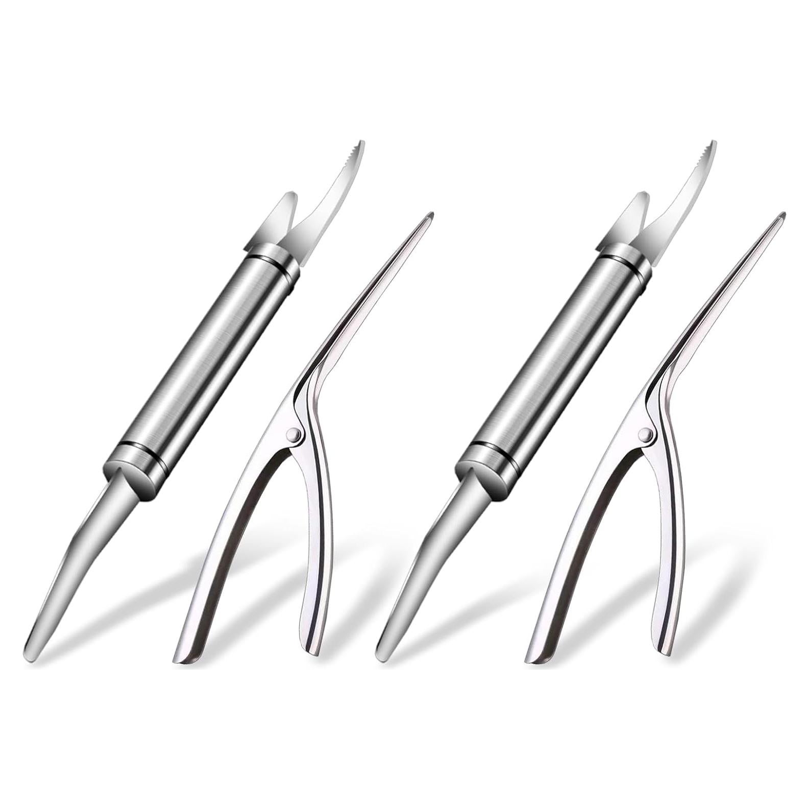Juego de 4 Herramientas de Acero Inoxidable EQUNROY para Camarones