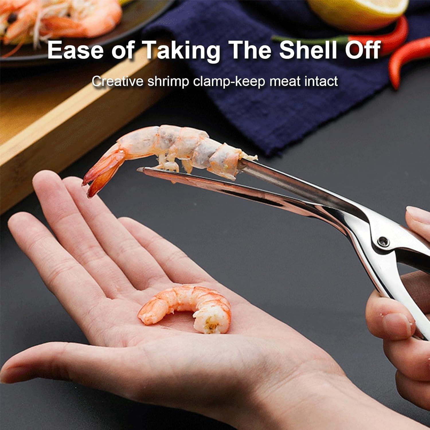 Juego de 4 Herramientas de Acero Inoxidable EQUNROY para Camarones