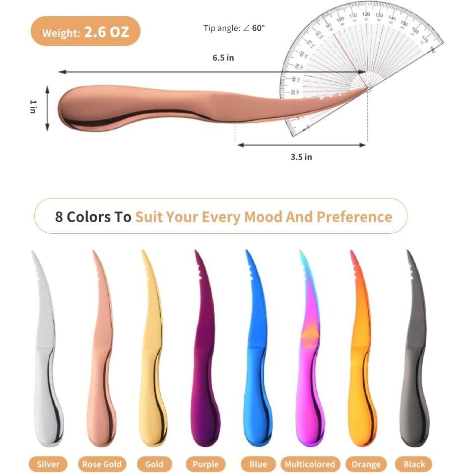 Desvenador de Camarones Acero Inoxidable Oro Rosa 16.5 cm