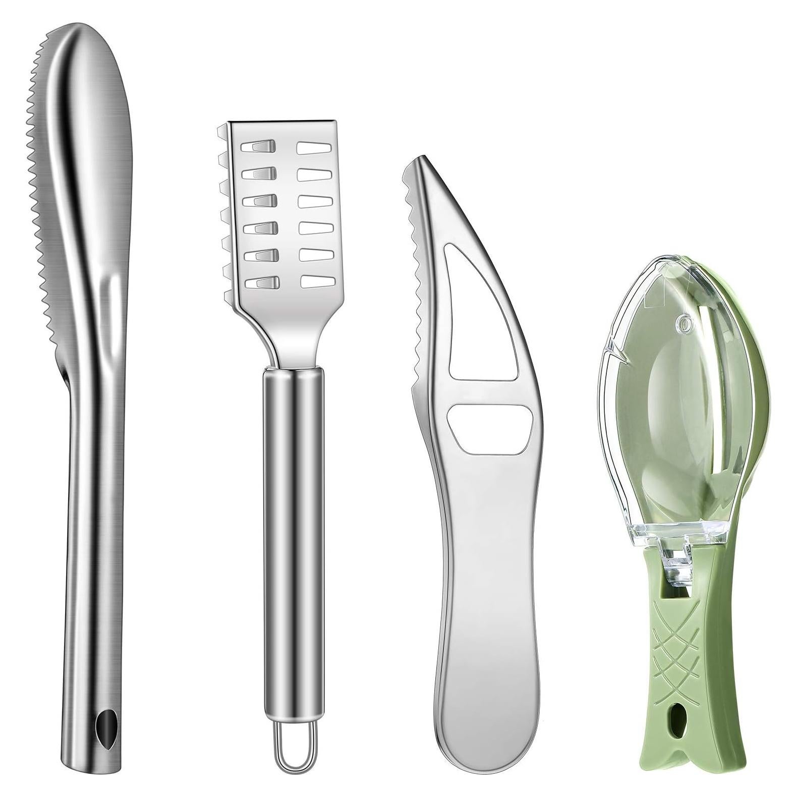 Juego de 4 Removedores de Escamas de Pescado Honoson - Acero Inoxidable