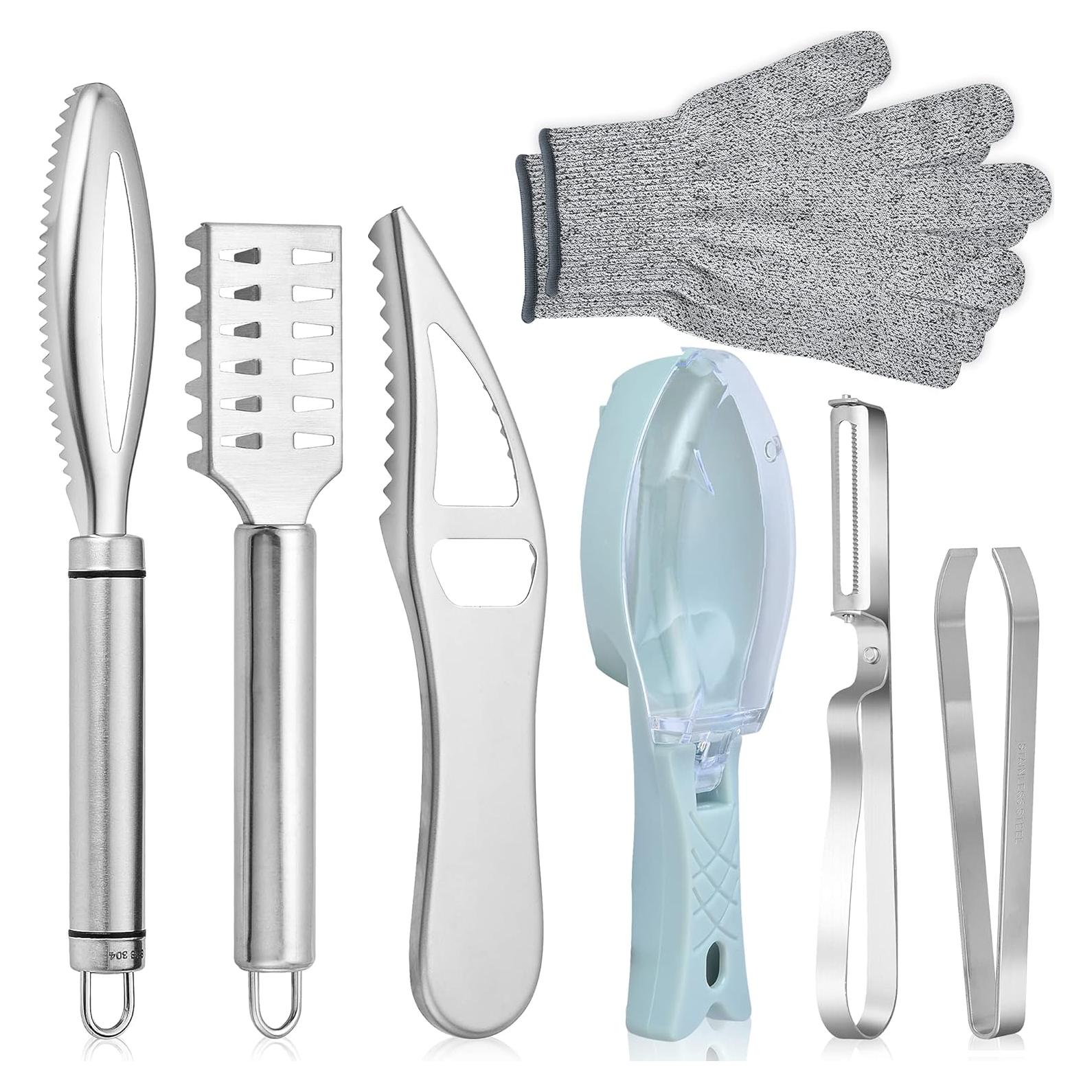 Juego de 7 Piezas Removedor de Escamas Worldity Acero Inoxidable