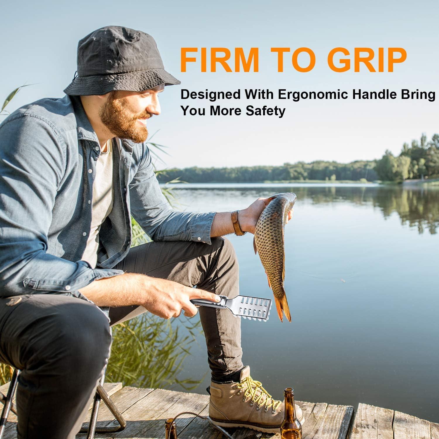 Mudder 6 Piezas Cepillos Removedores de Escamas de Pescado Acero Inoxidable