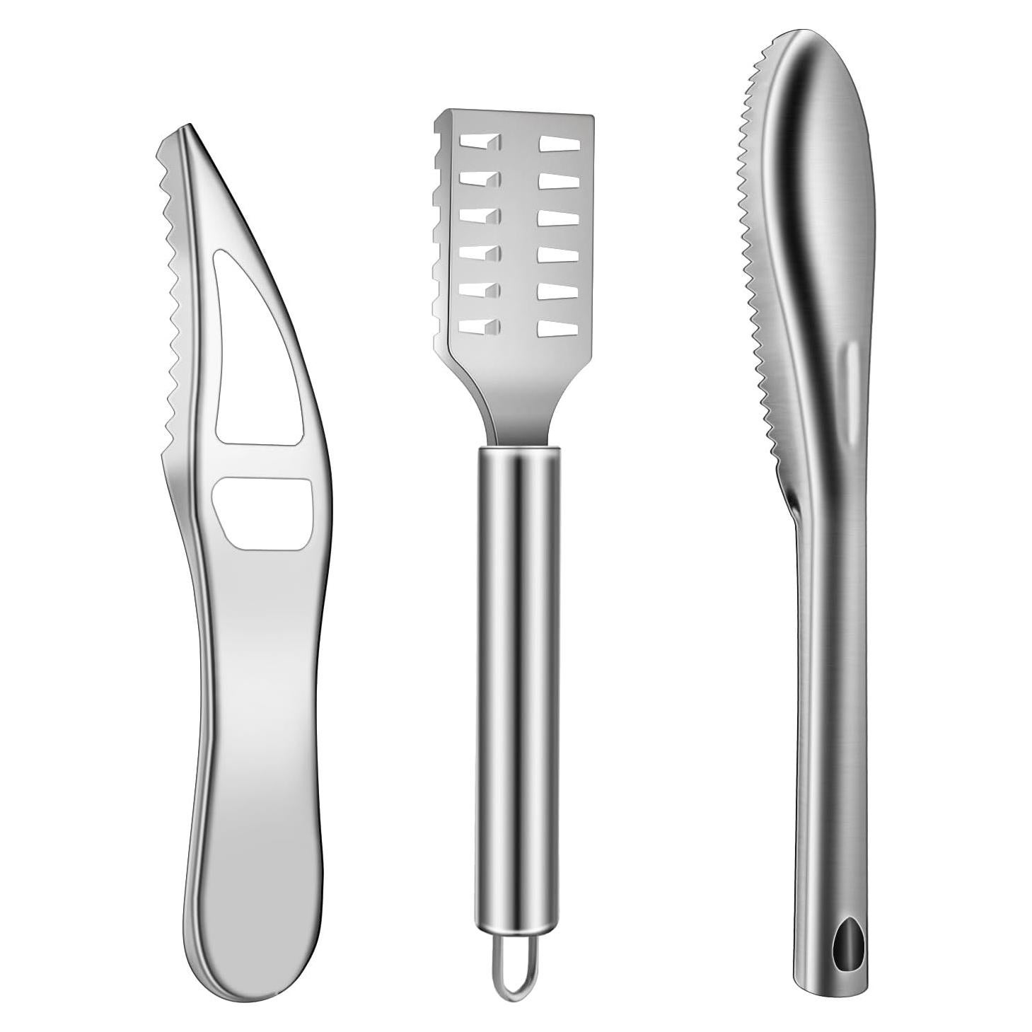 Juego de 3 Removedores de Escamas de Pescado Acero Inoxidable