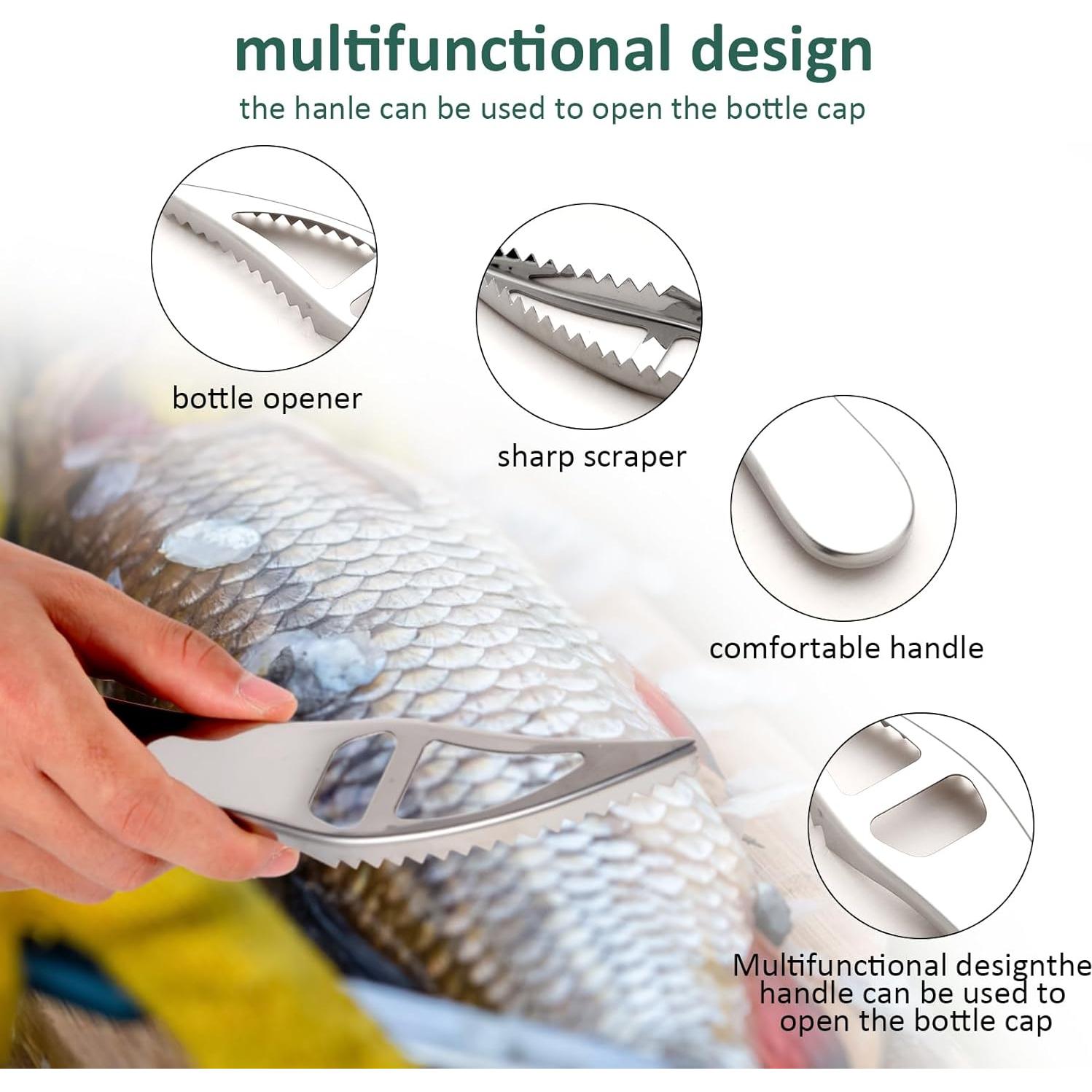 Juego de 3 Removedores de Escamas de Pescado Acero Inoxidable