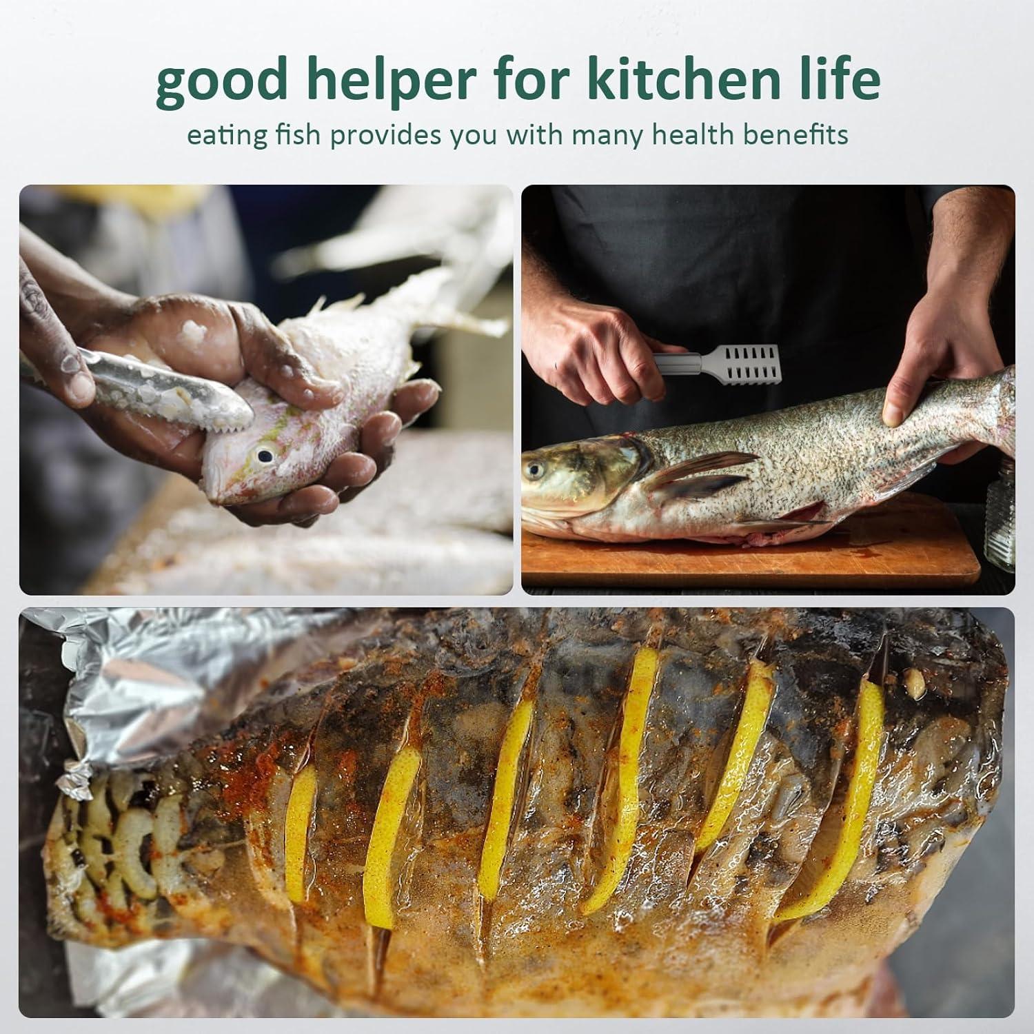 Juego de 3 Removedores de Escamas de Pescado Acero Inoxidable