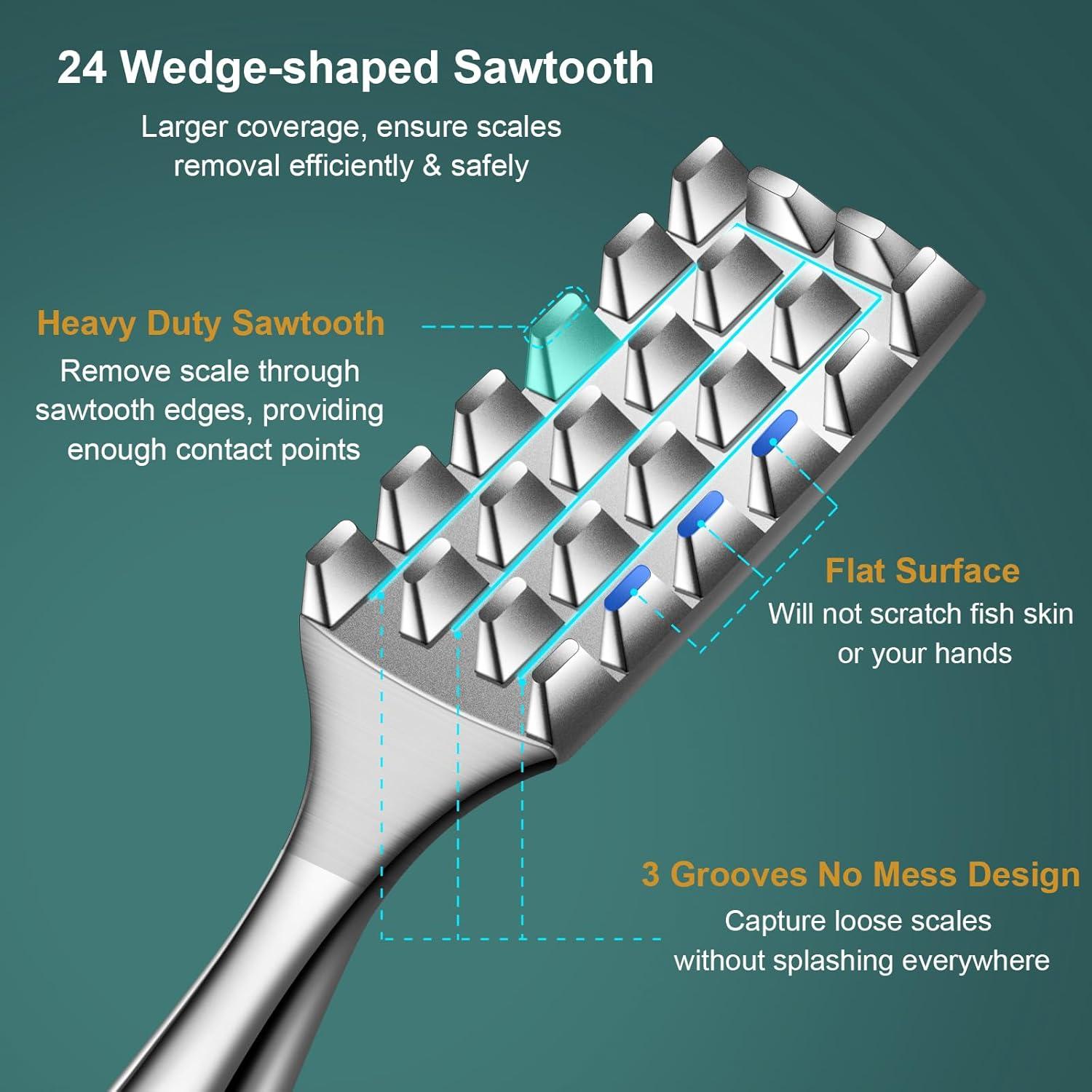 Escalador de Pescado SUCCFLY Acero Inoxidable 19 cm Ergonómico