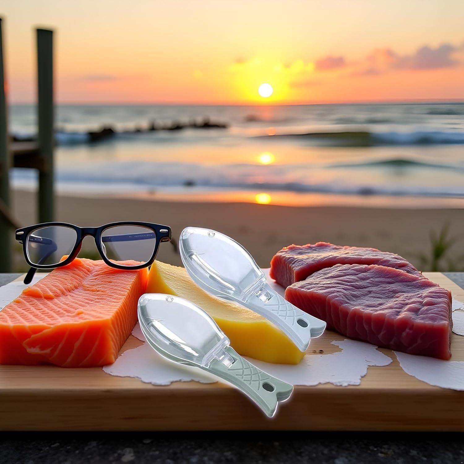 Juego de 2 Removedores de Escamas BWESOO - Azul y Verde