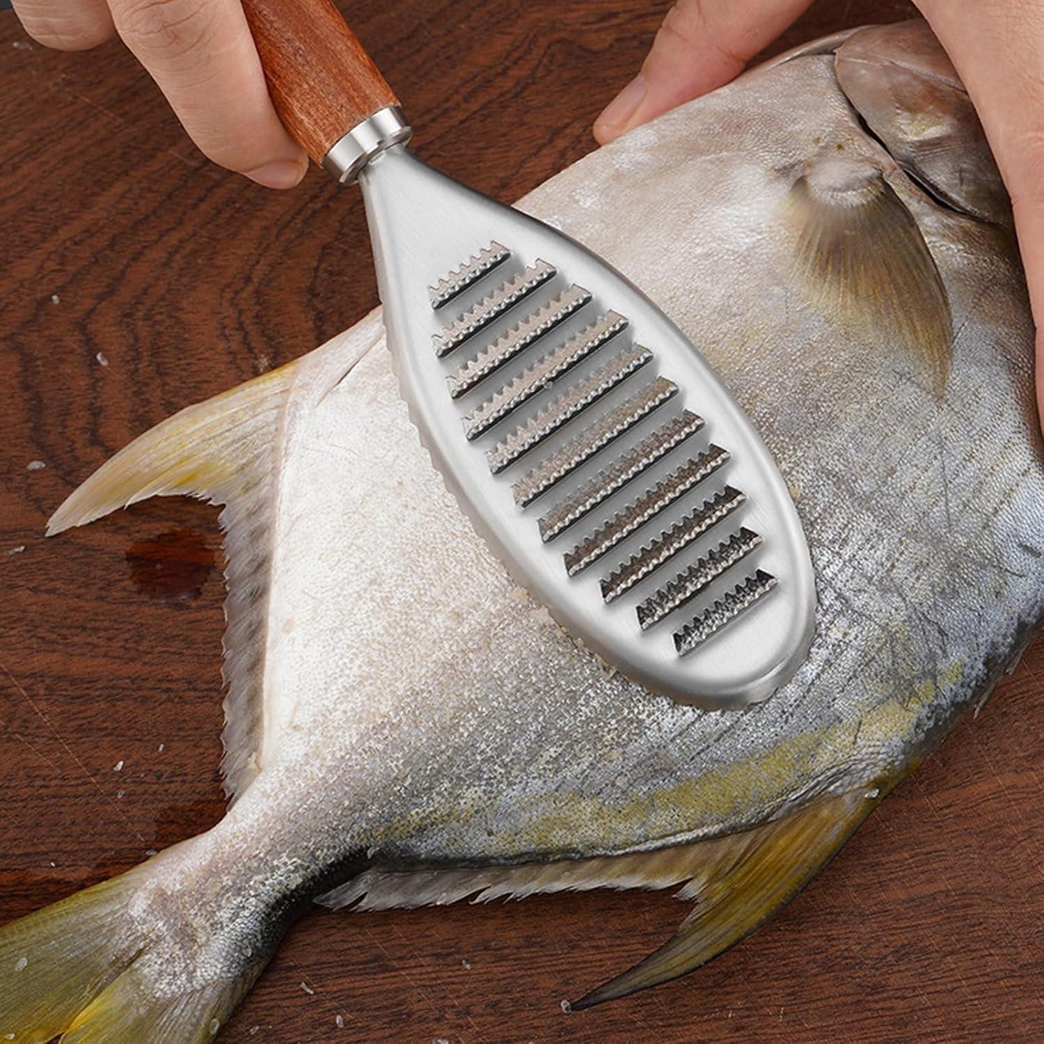 Removedor de Escamas de Pescado H&ZEBRABRO Acero Inoxidable 20cm