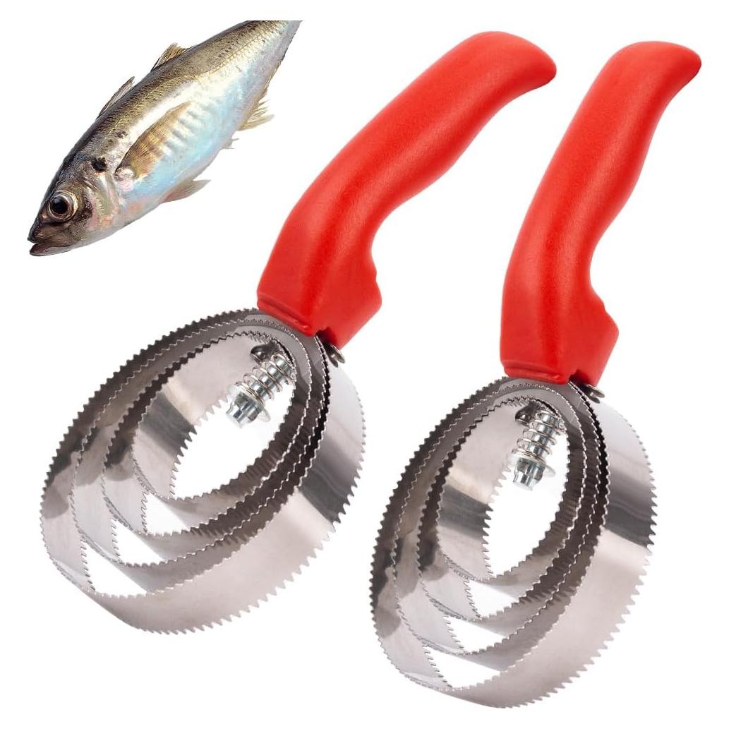 Cepillo Removedor de Escamas de Pescado Acero Inoxidable 2 Pzas