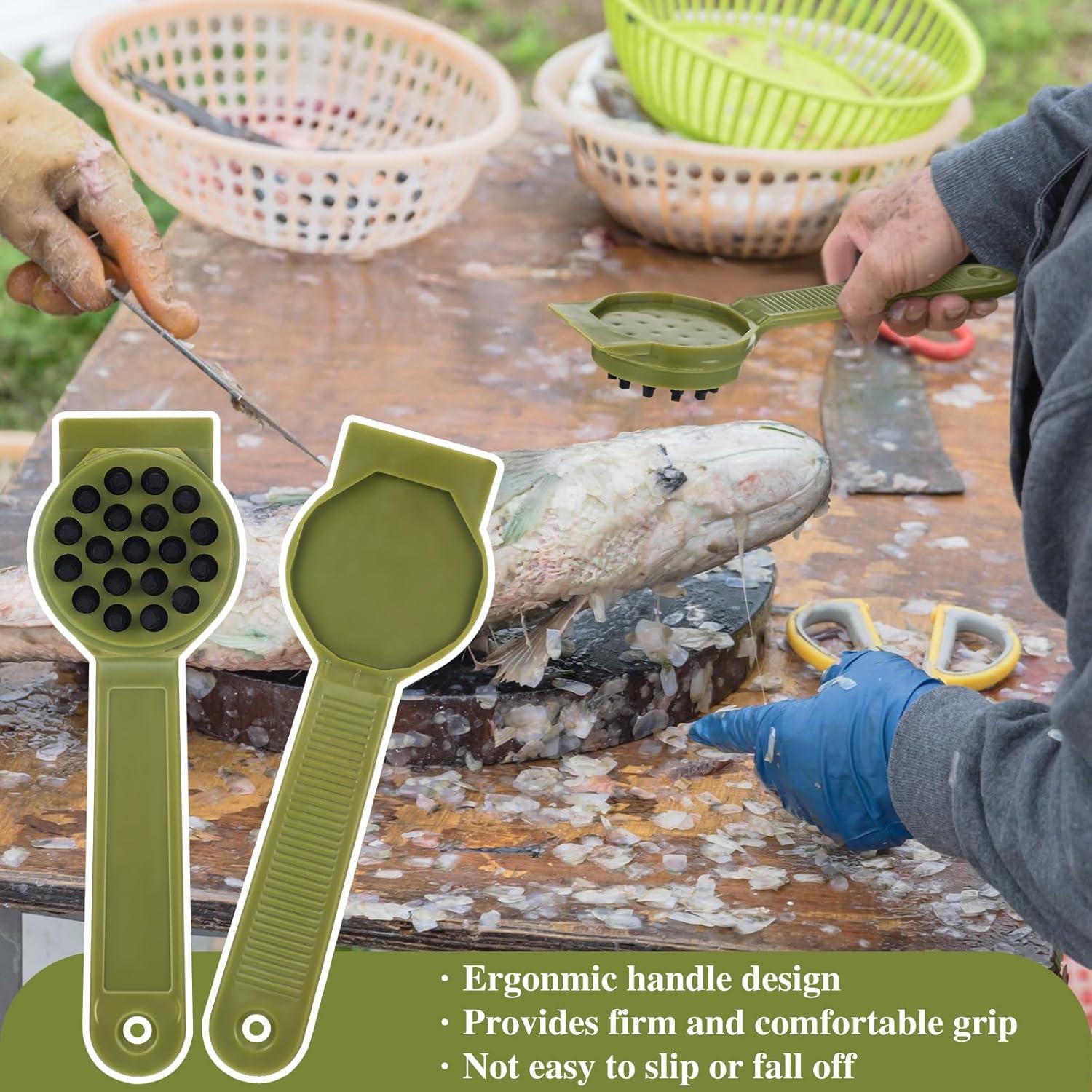 Removedor de Escamas de Pescado Silipull 2 Piezas ABS Amarillo Verde
