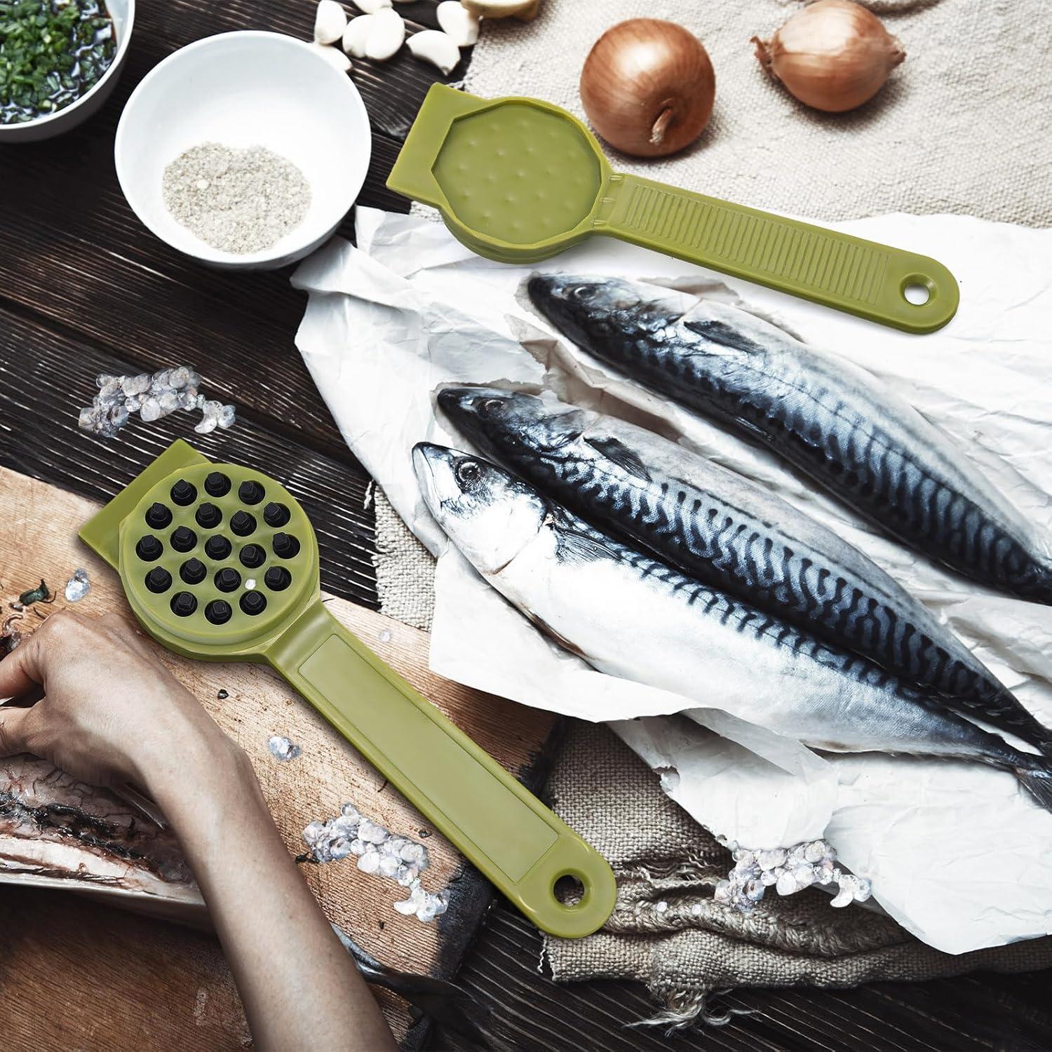 Removedor de Escamas de Pescado Silipull 2 Piezas ABS Amarillo Verde