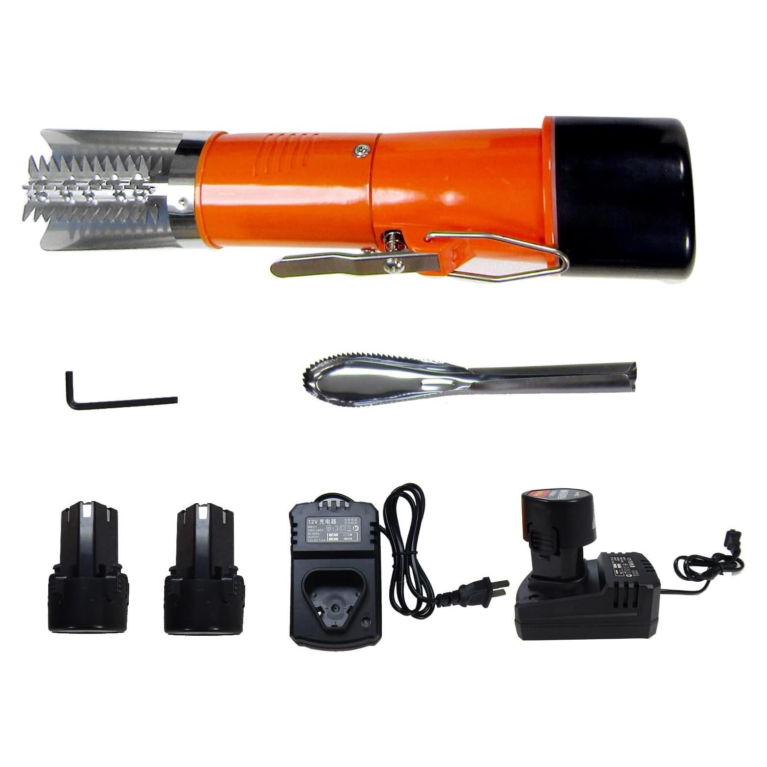 Rascador de Pescado Eléctrico MXBAOHENG con 2 Baterías 2200mAh