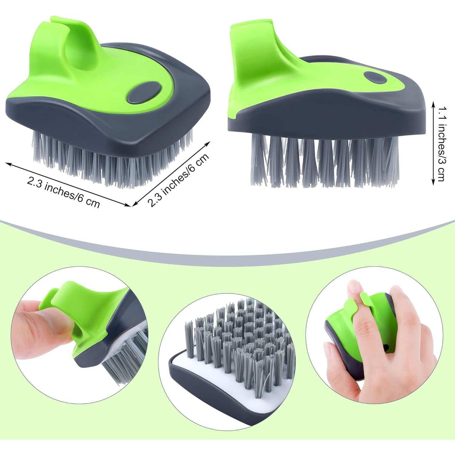 Cepillo de Verduras Aodaer Verde de Silicona y Nylon 6x6 cm
