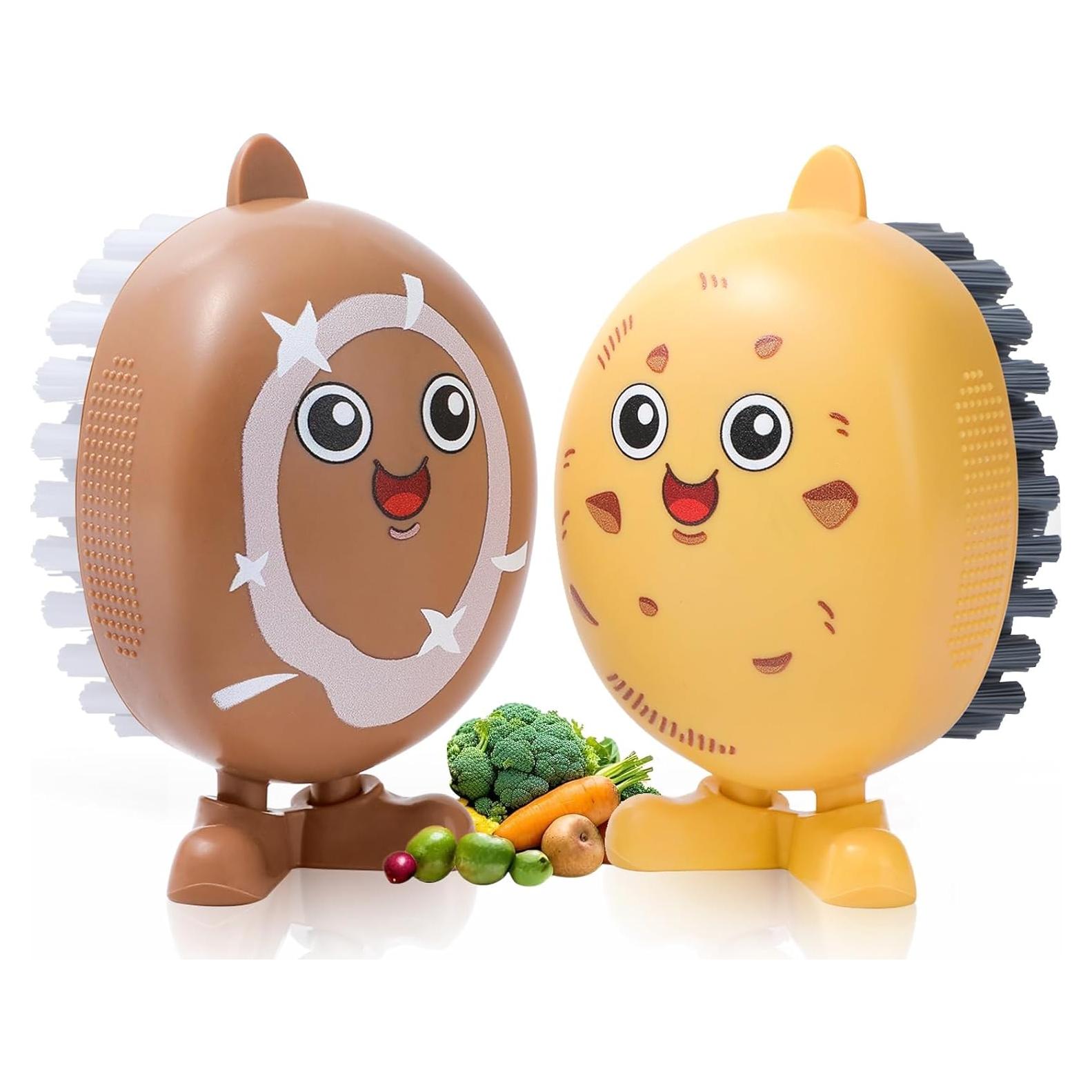 Cepillos de Verduras Lumkew 2 Pcs - Patatas y Champiñones