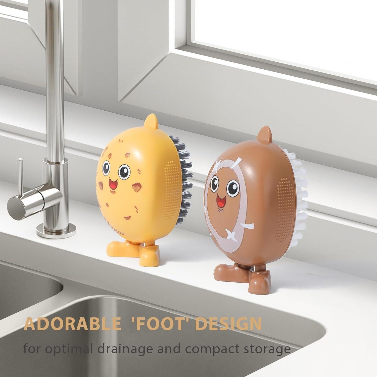 Cepillos de Verduras Lumkew 2 Pcs - Patatas y Champiñones