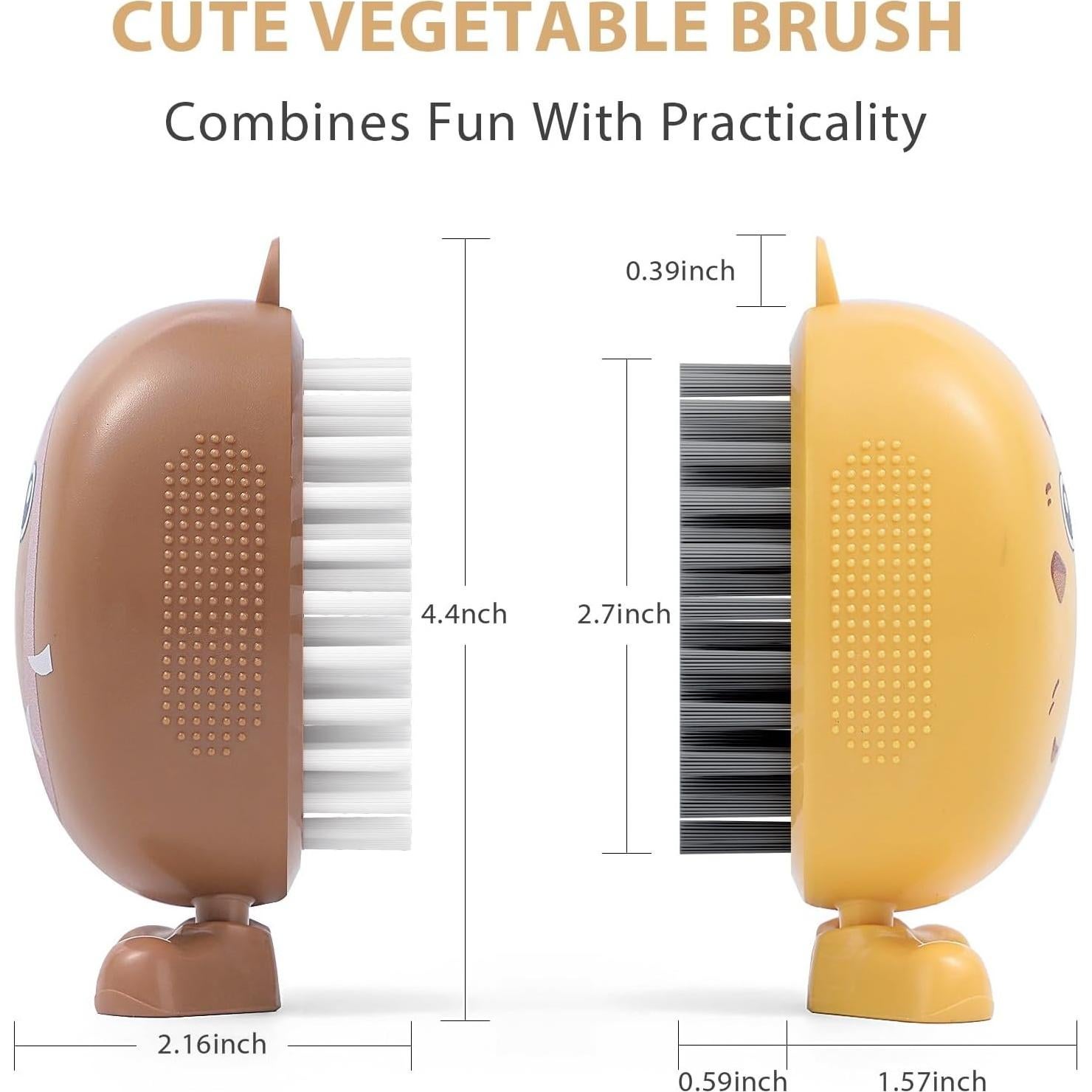 Cepillos de Verduras Lumkew 2 Pcs - Patatas y Champiñones