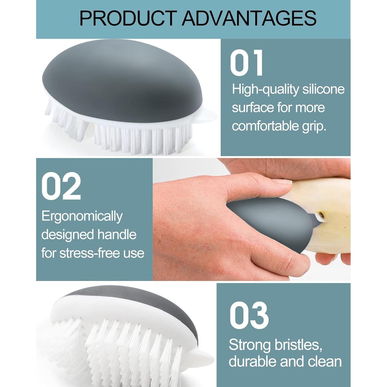 Cepillo de Vegetales Dfacio 2Pack con Removedor de Puntos