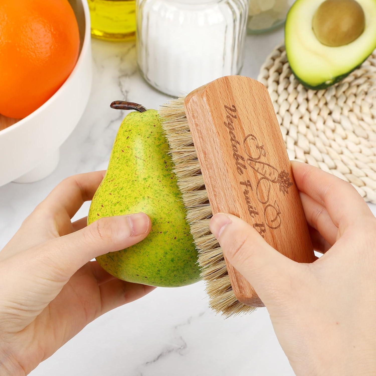 Cepillo de Verduras SEPGLITTER de Madera, Limpieza Eficaz