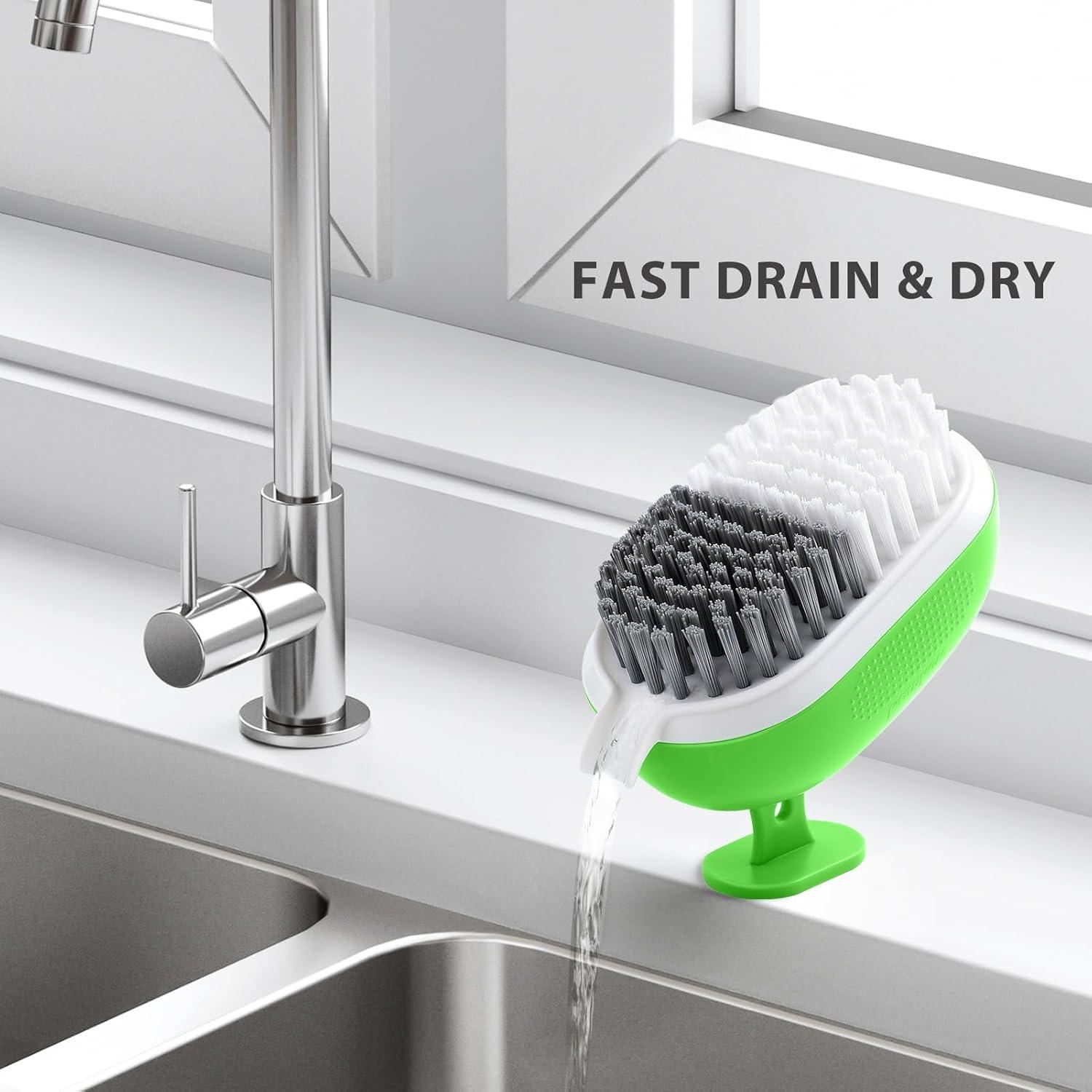 Cepillo de Verduras Lumkew Verde con Cerdas Duras y Suaves