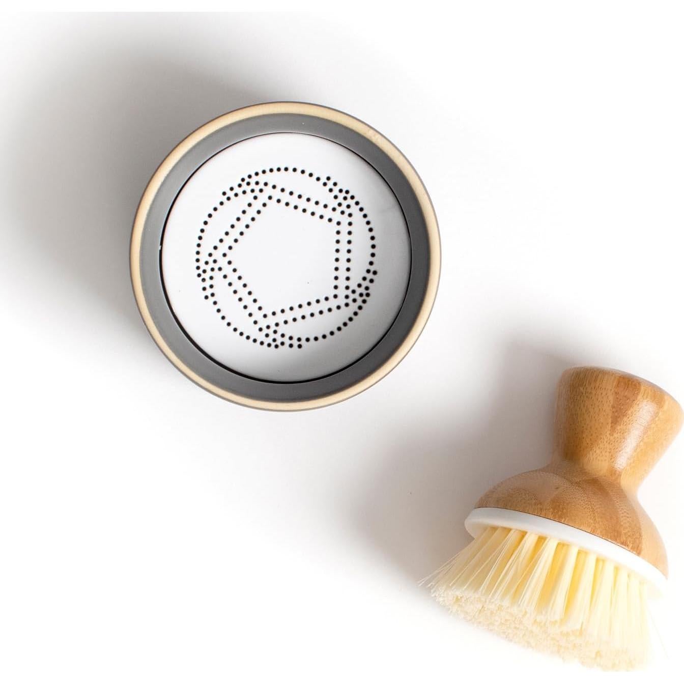 Cepillo de Platos Ergonómico Full Circle de Bambú Blanco