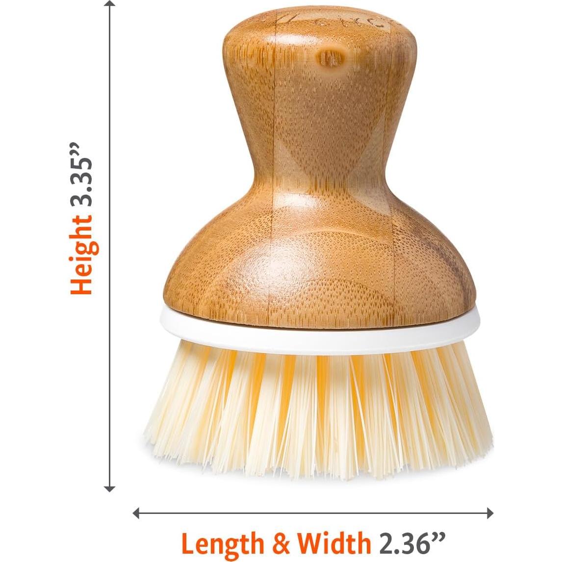 Cepillo de Platos Ergonómico Full Circle de Bambú Blanco