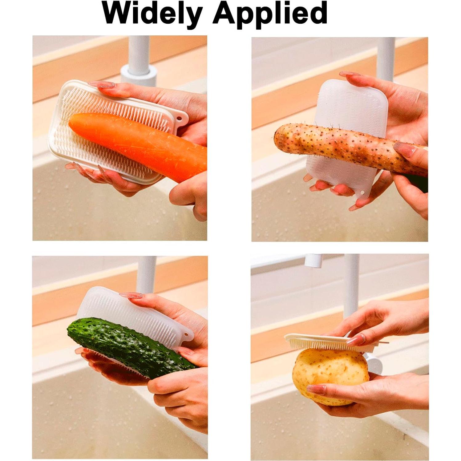 Cepillo de Verduras HAGBOU 2 PCS Cerdas Suaves Ecológico