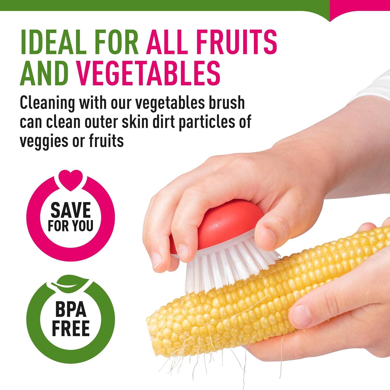 Cepillo de Vegetales Económico - Set de 2 Piezas Silicona