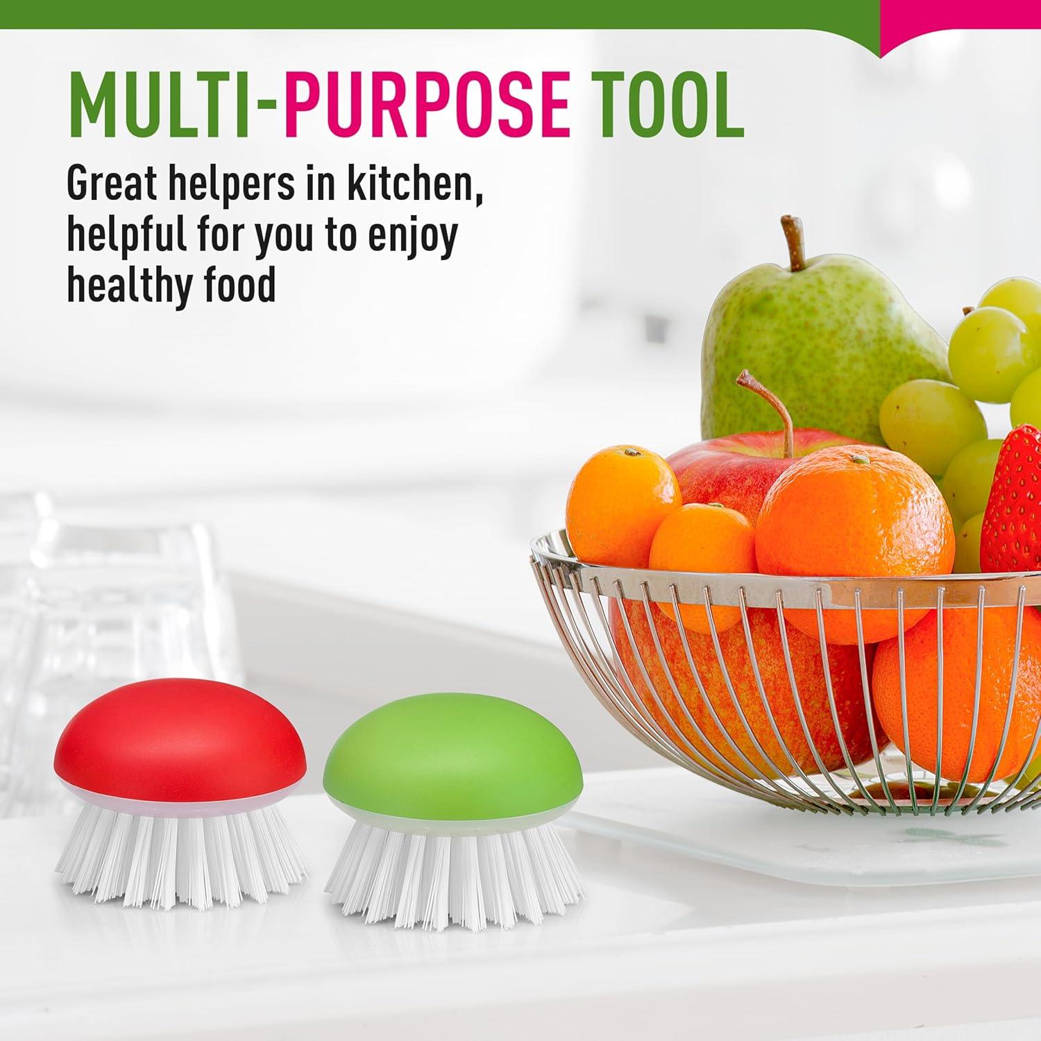 Cepillo de Vegetales Económico - Set de 2 Piezas Silicona