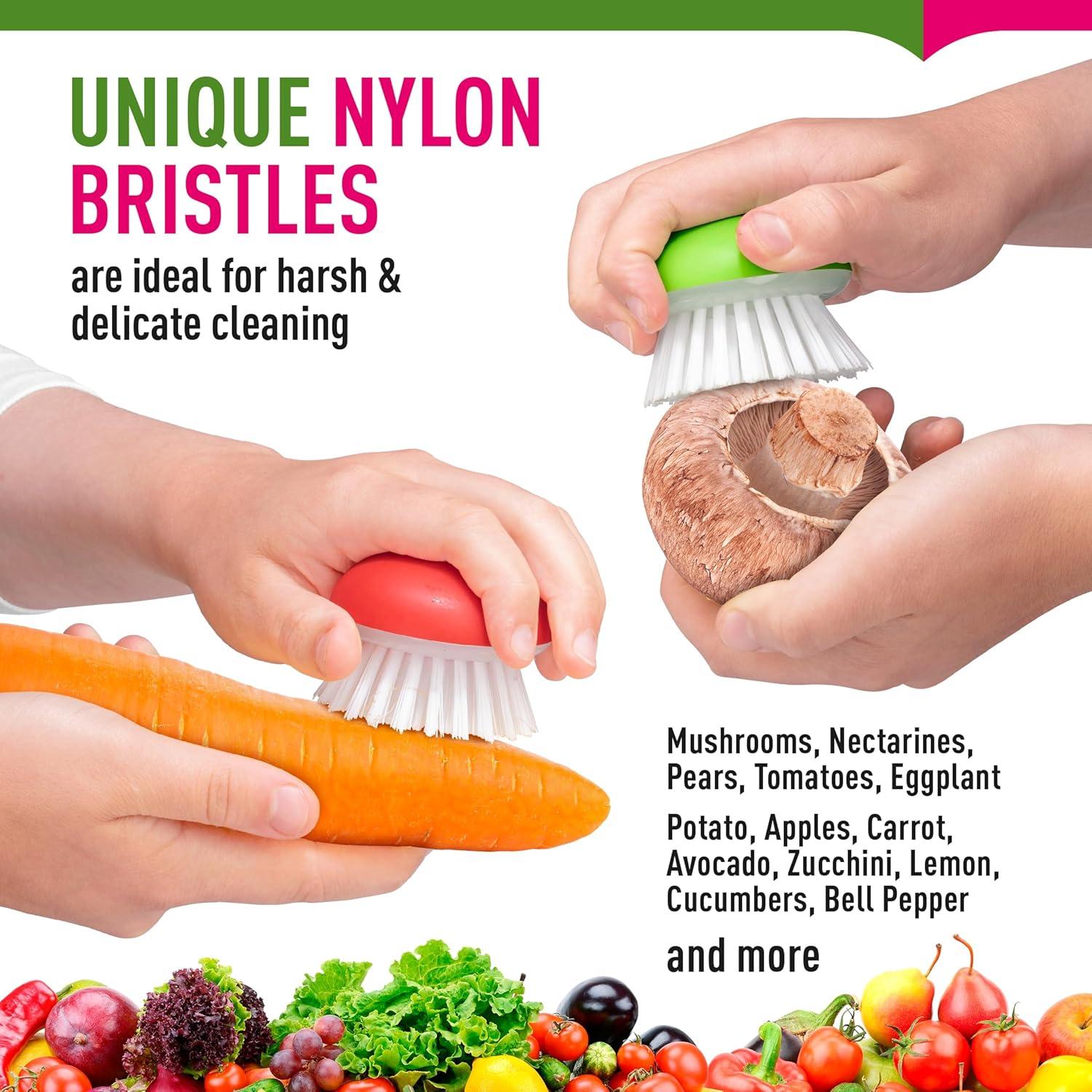 Cepillo de Vegetales Económico - Set de 2 Piezas Silicona