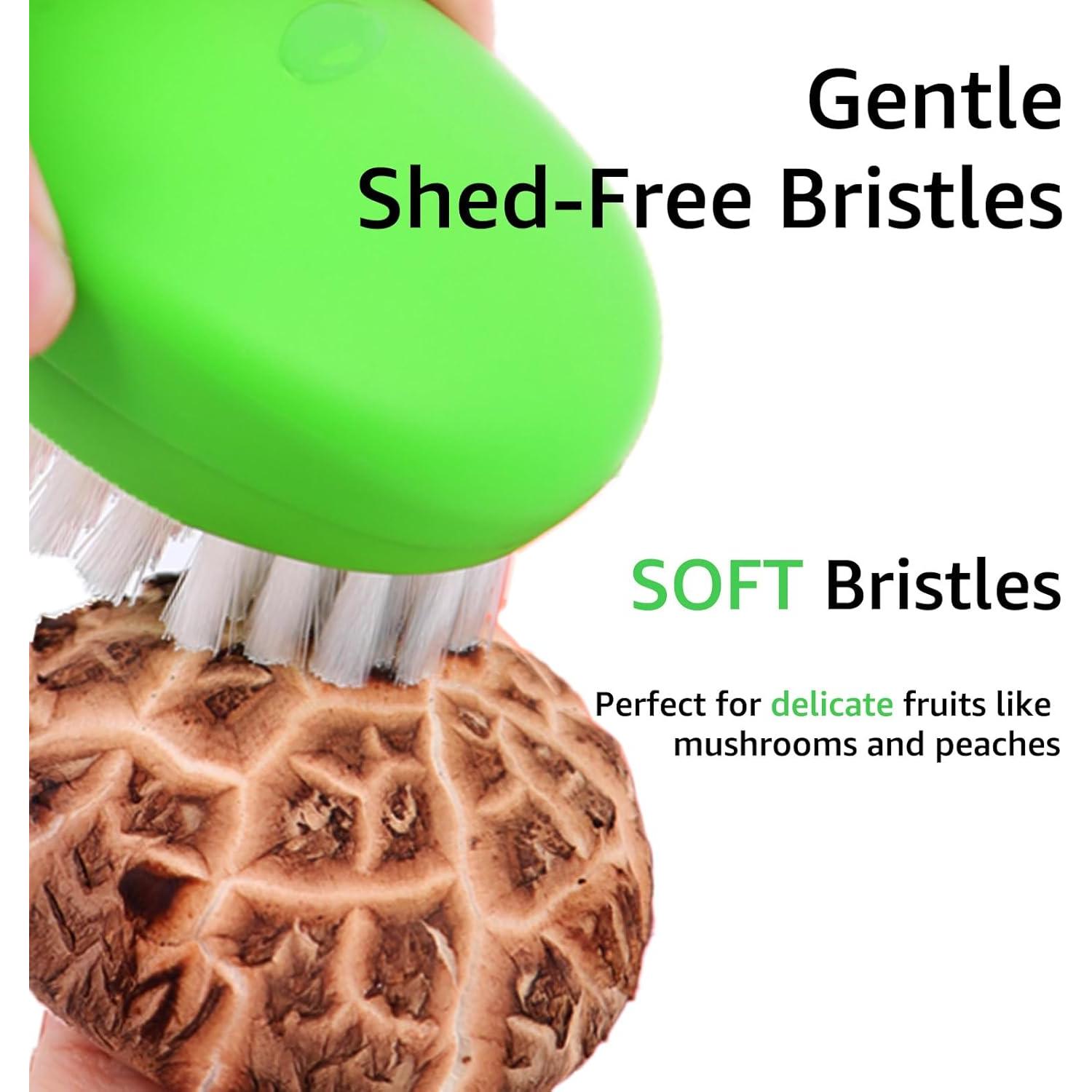 Cepillo de Verduras AISHUJIE 2 Pcs Antideslizante Nylon