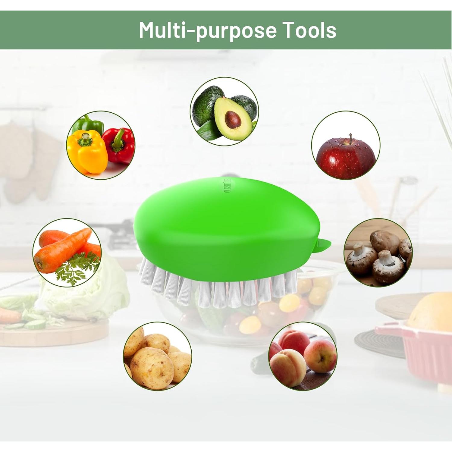 Cepillo de Verduras AISHUJIE 2 Pcs Antideslizante Nylon