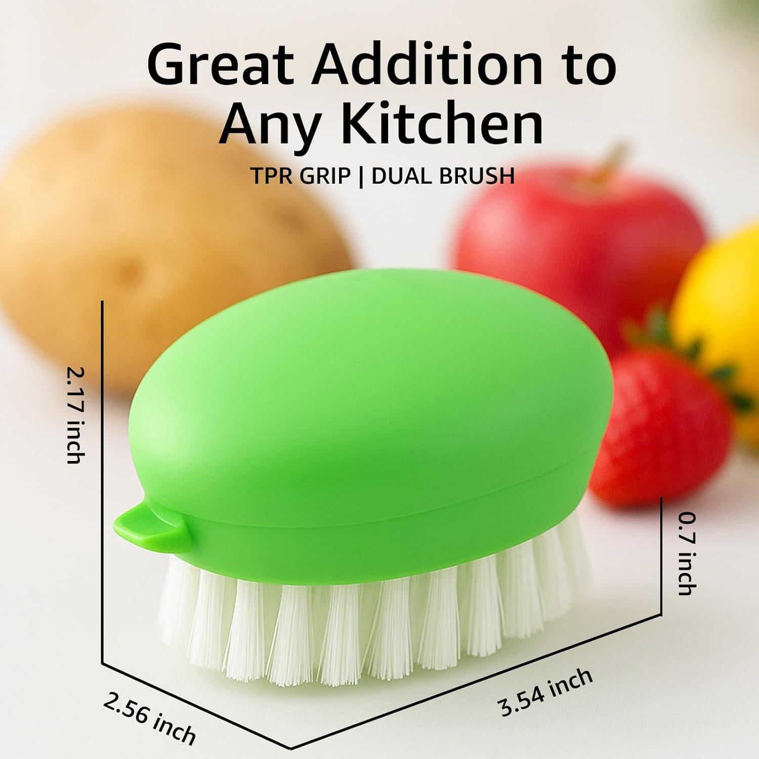 Cepillo de Verduras AISHUJIE 2 Pcs Antideslizante Nylon