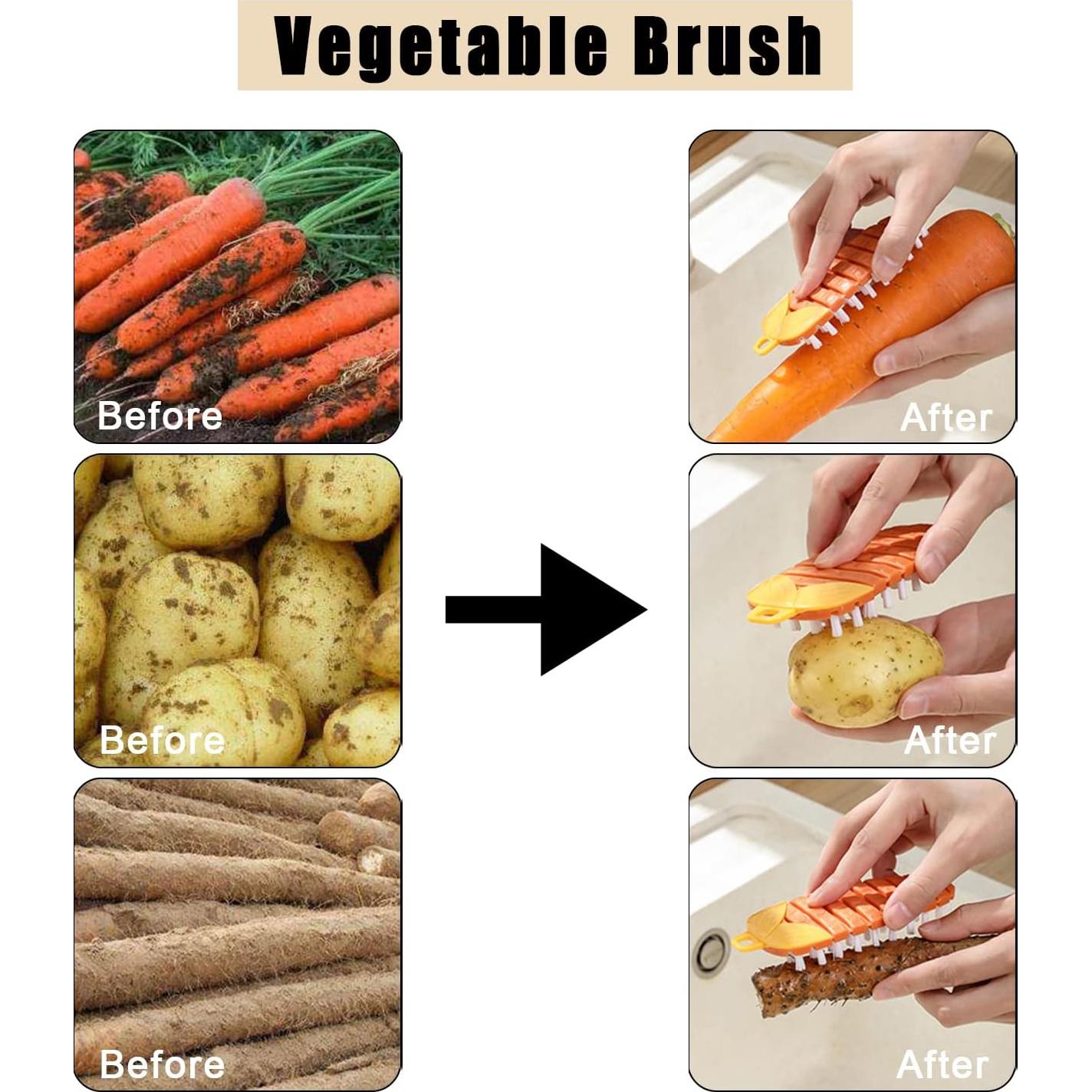 Cepillo de Limpieza para Verduras y Frutas Tiankohelan - 2 Pcs