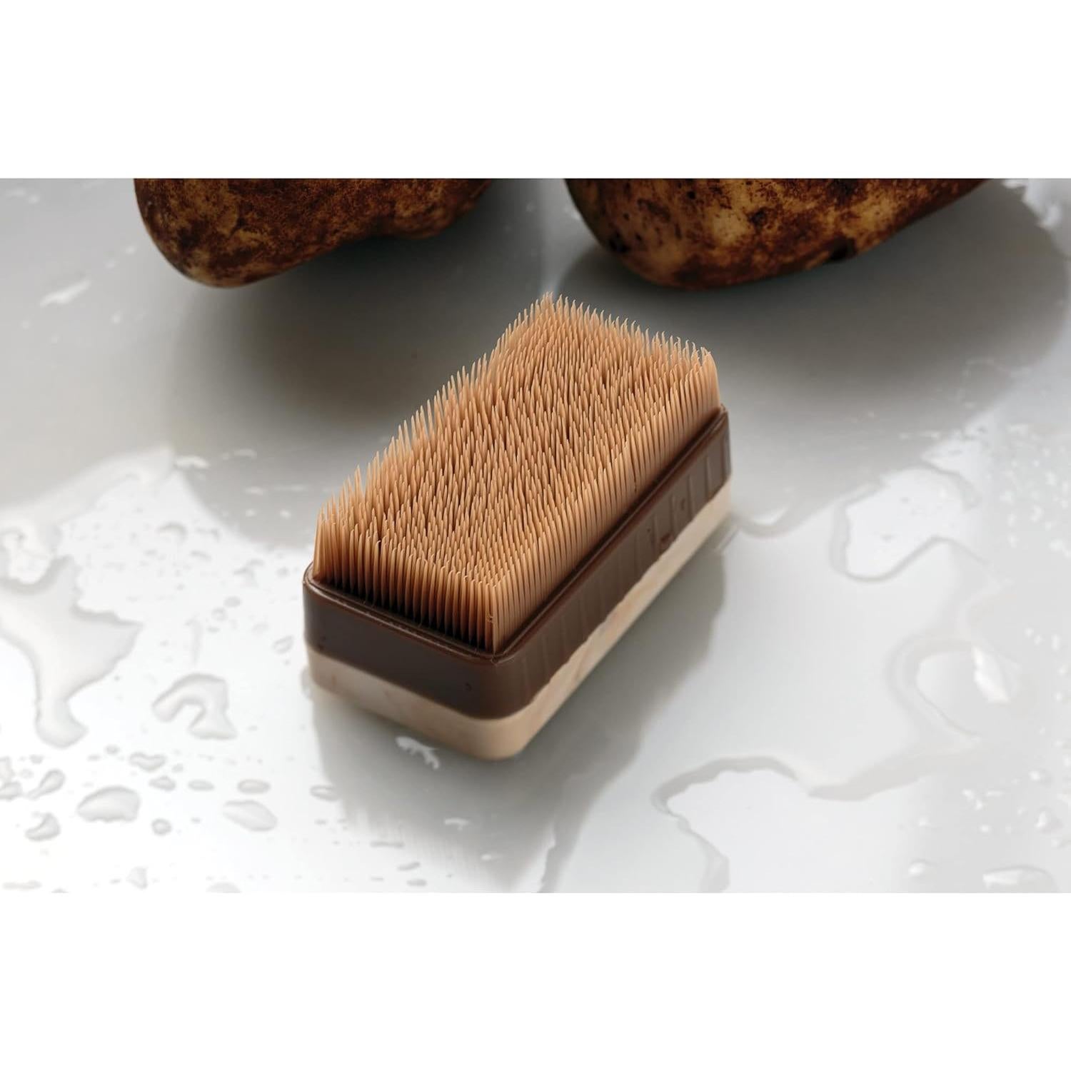 Cepillo Limpiador de Patatas HIC Kitchen - Cerdas Doble Textura