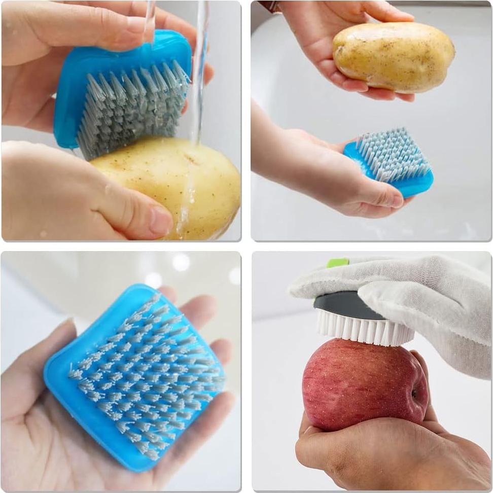 Cepillos de Verduras QUANXILXU 2 Pcs Limpiador Flexible